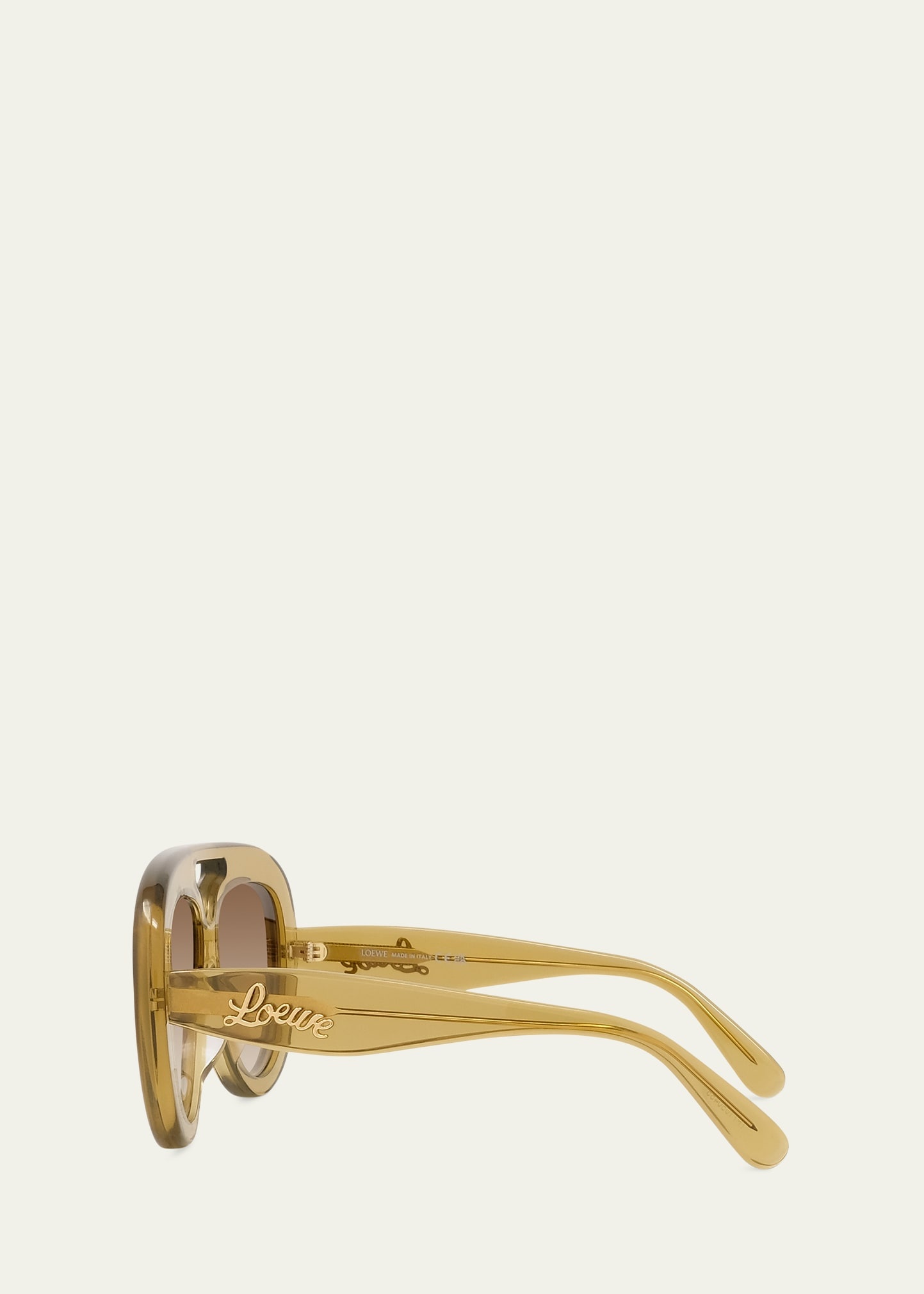 Curvy Logo-Print Acetate Aviator Sunglasses - 3
