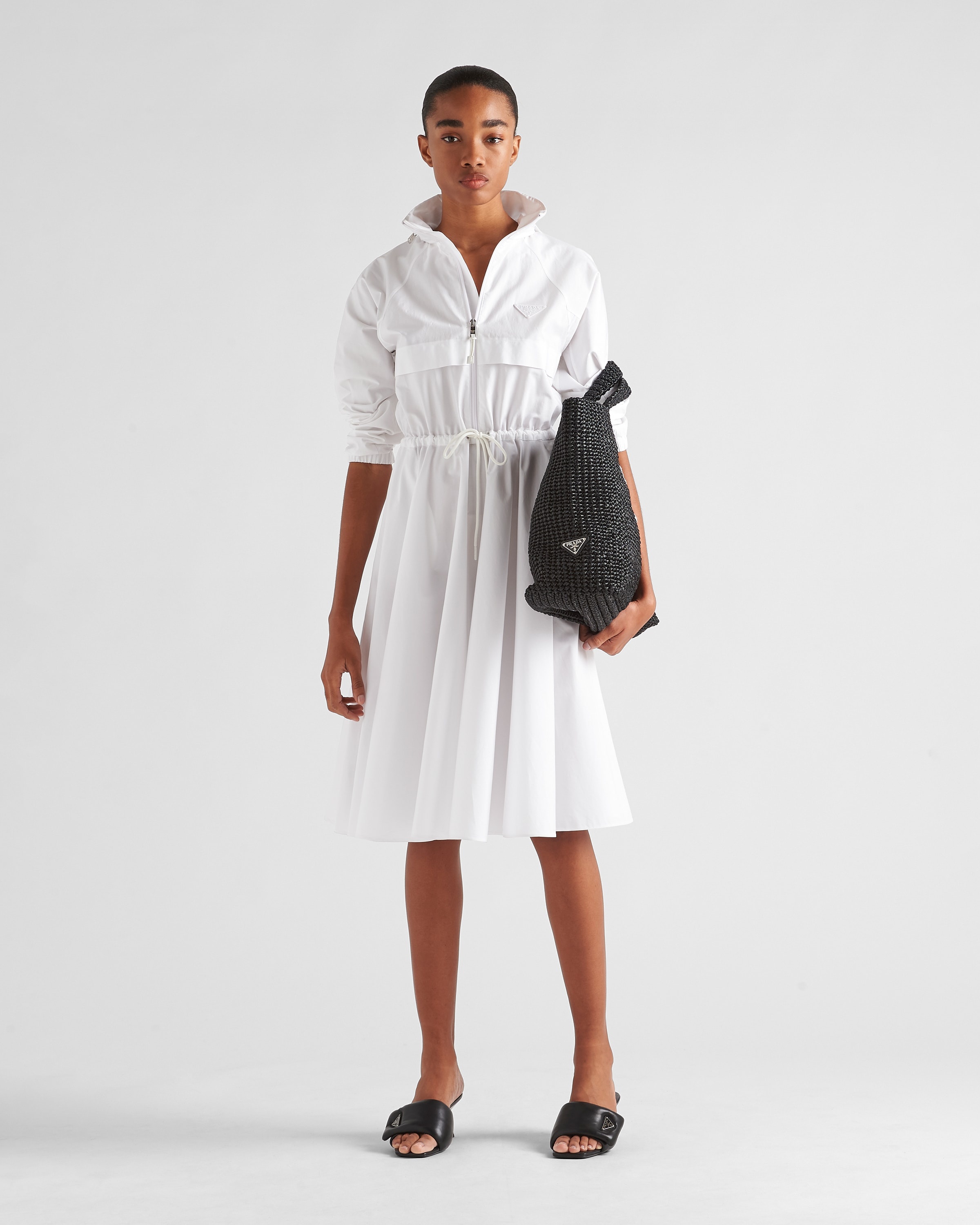 Hooded poplin dress - 2