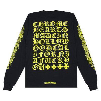 Chrome Hearts Chrome Hearts Made In Hollywood Pocket Long-Sleeve T-Shirt 'Black/Yellow' outlook