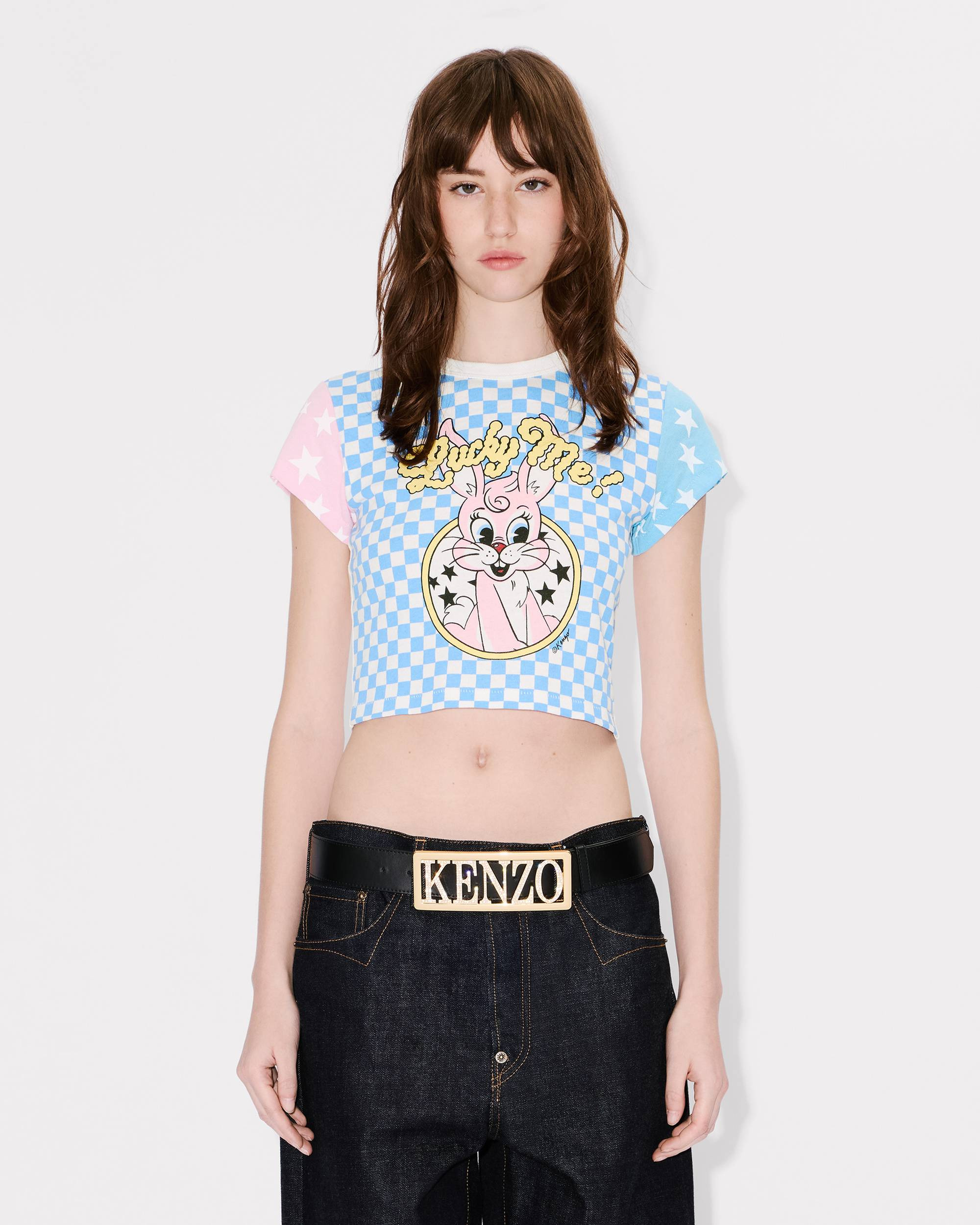 'KENZO Buckle' large belt in leather - 3