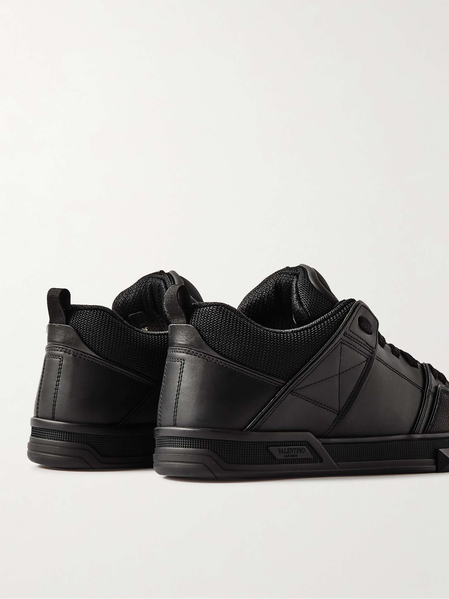 Valentino Garavani Open Skate Mesh-Trimmed Leather Sneakers - 4