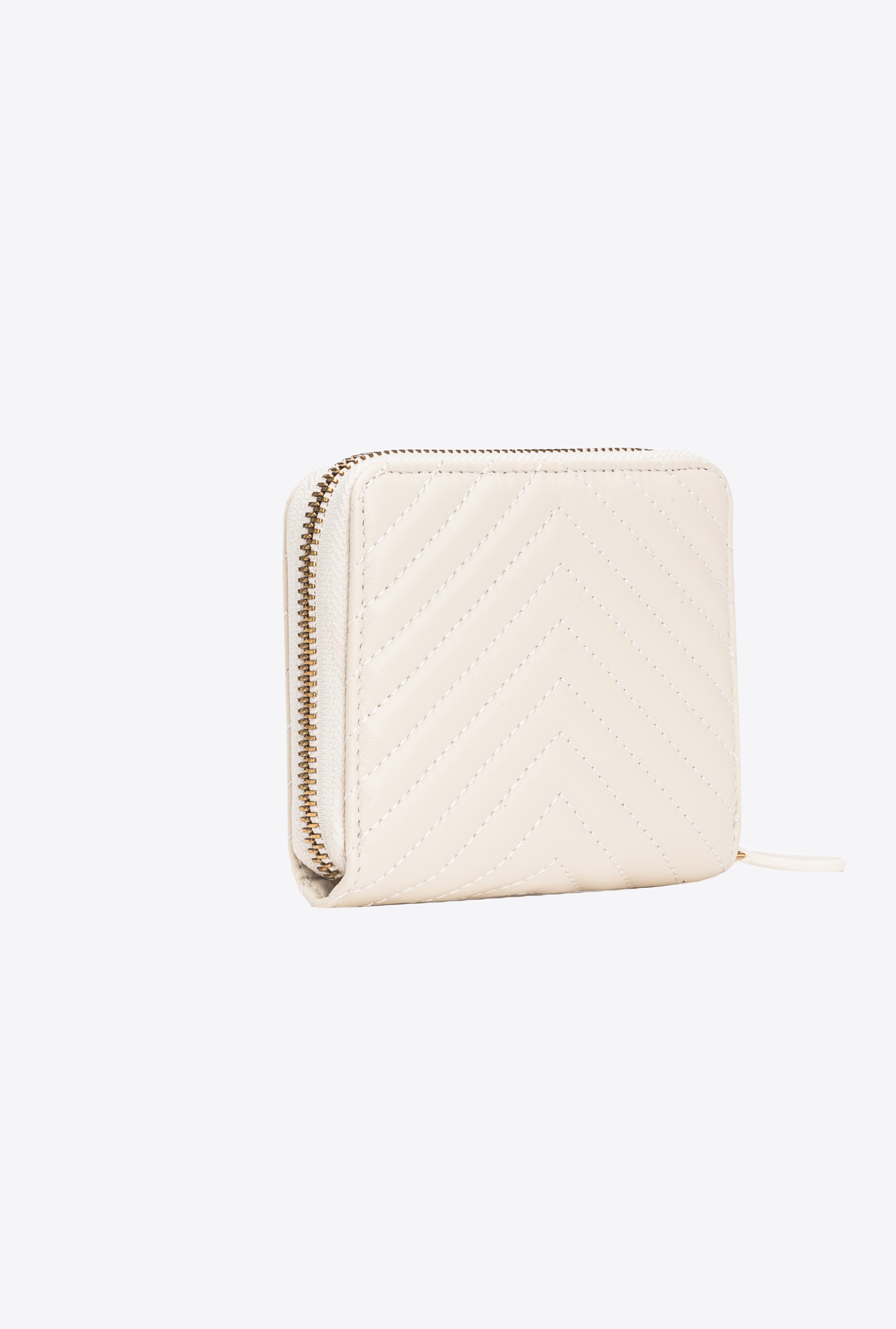 SQUARE QUILTED NAPPA LEATHER ZIP-AROUND PURSE - 3