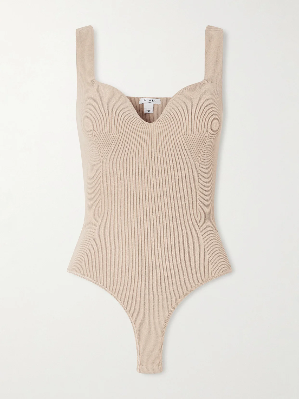 Ribbed Jersey Bodysuit - 1