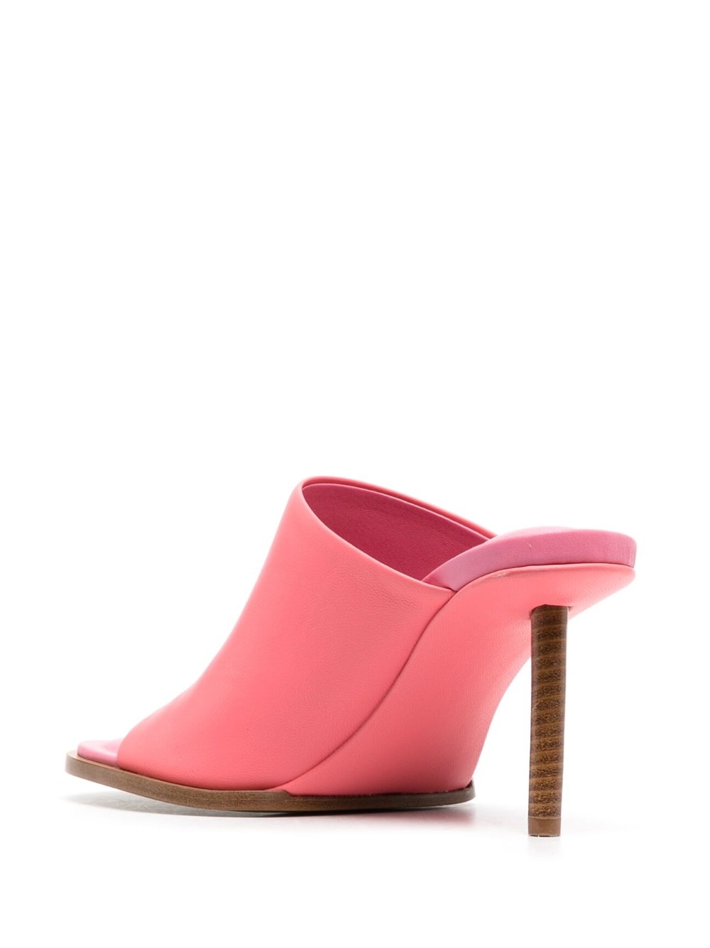 Les Mules Rond Carré leather mules - 3