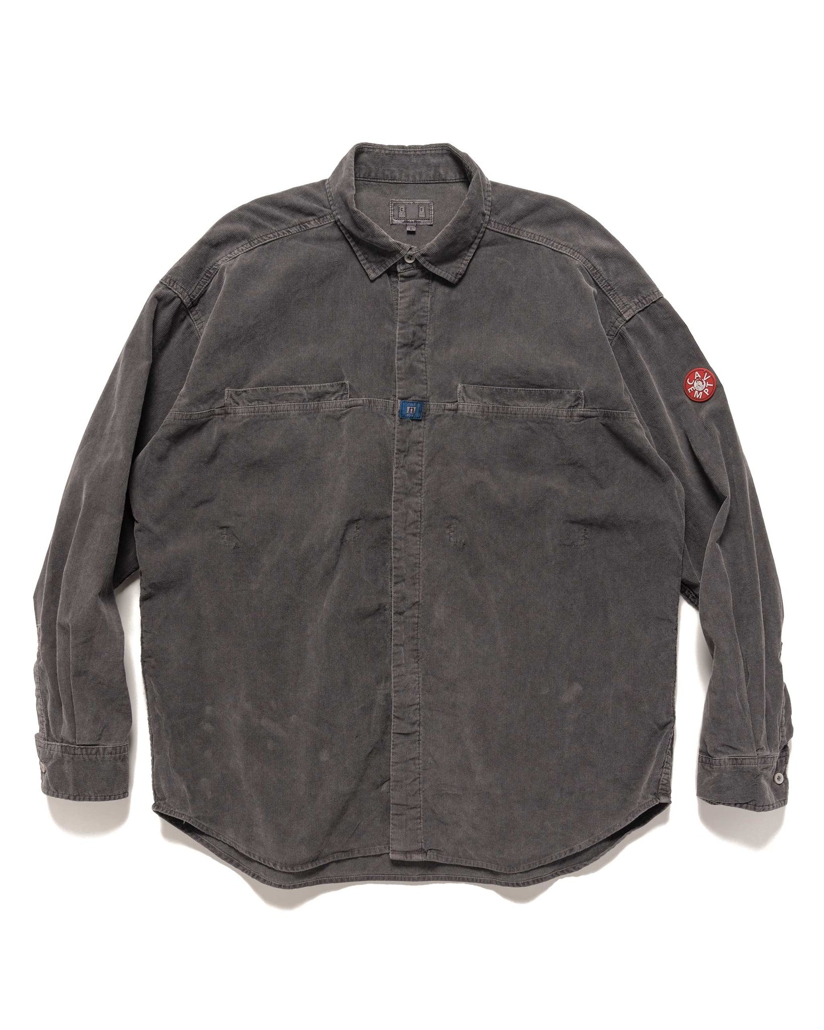 Cav Empt Overdye Cord Design Big Shirt Charcoal havenshop REVERSIBLE