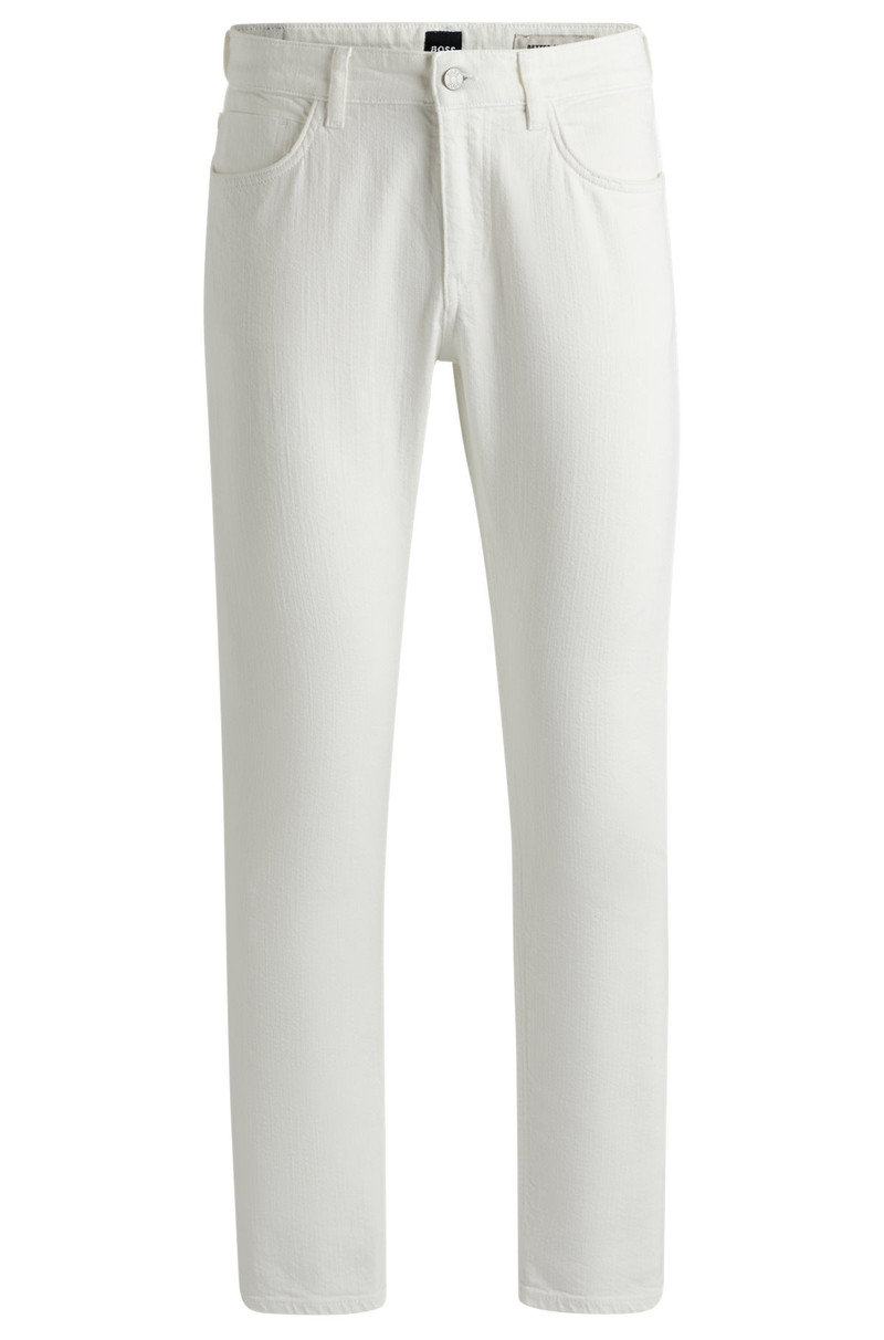 SLIM-FIT JEANS IN BLACK MECHANICAL-STRETCH DENIM 1