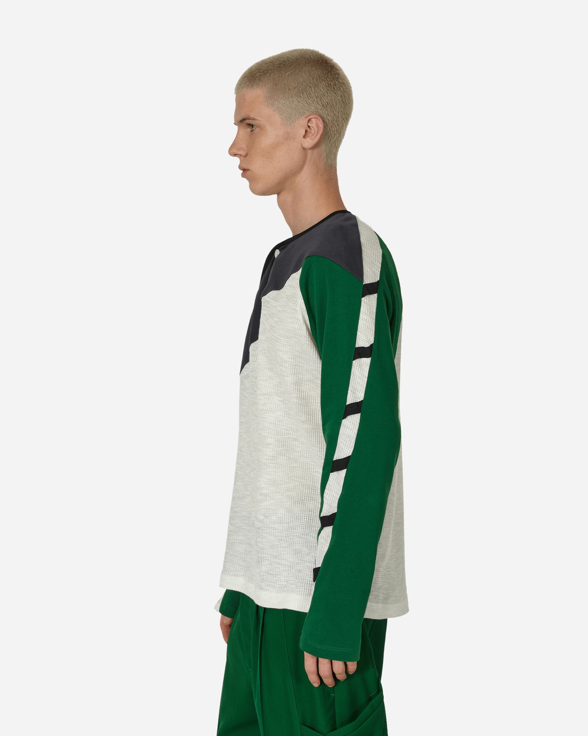 Kiko Kostadinov Remus Top White / Dim Grey / Hunter Green