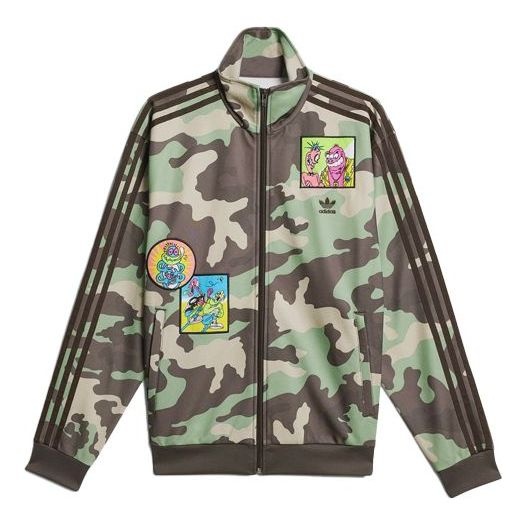 Men's adidas originals x JEREMY SCOTT Crossover Side Camouflage Sports Jacket Multi-Color H53369 - 1