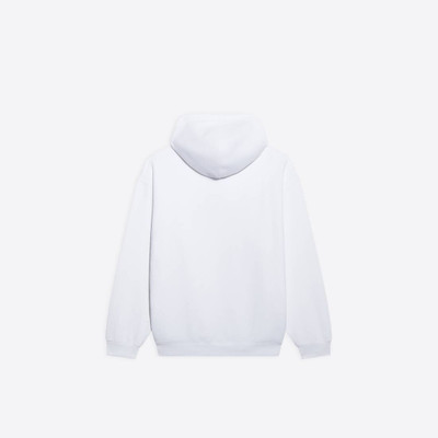 BALENCIAGA Men's Bb Pixel Medium Fit Hoodie in White outlook