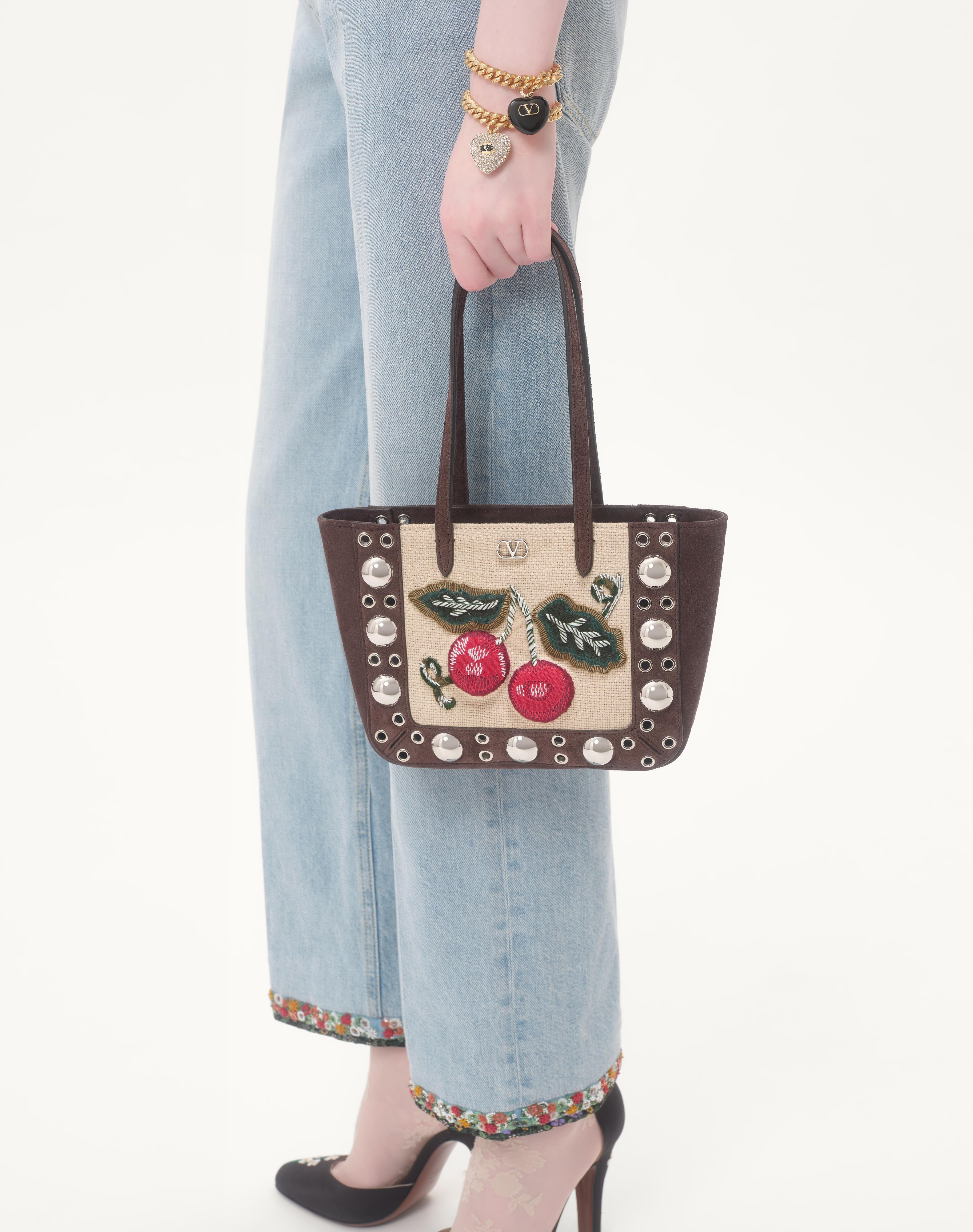 VALENTINO GARAVANI NELLCÔTE MINI EMBROIDERED SHOPPING BAG - 7
