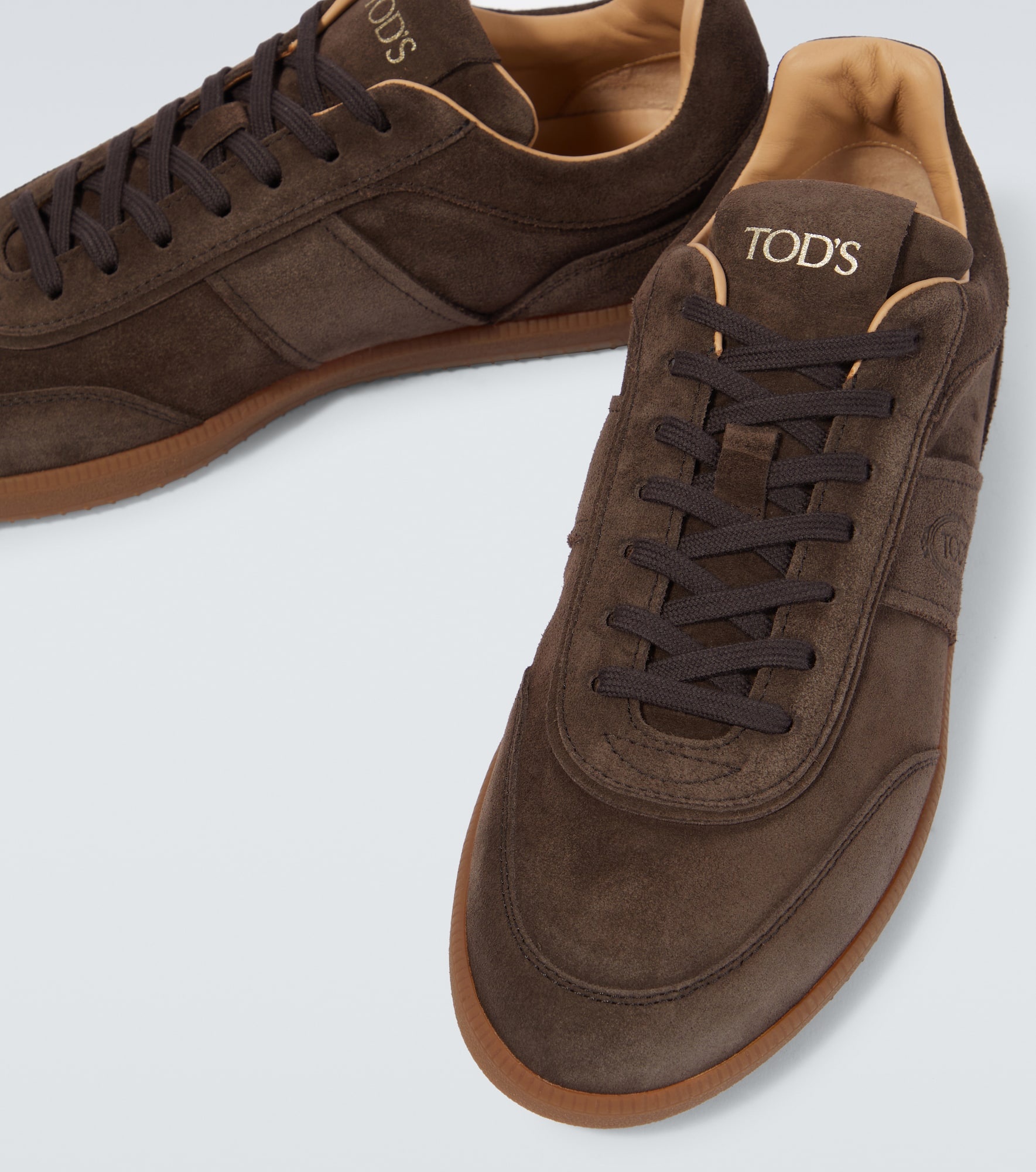 Logo suede sneakers - 3