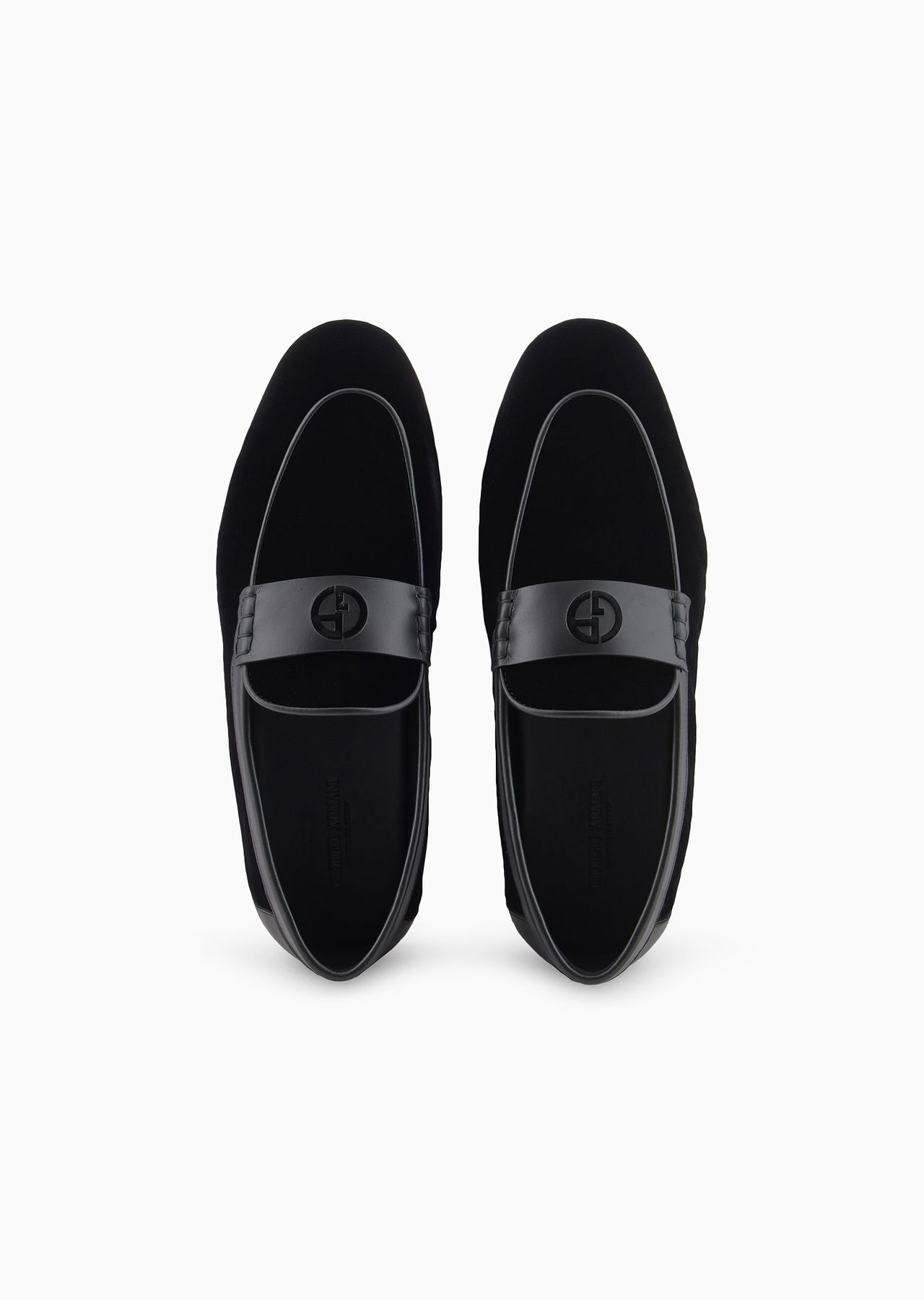 Velvet and leather loafers - 3