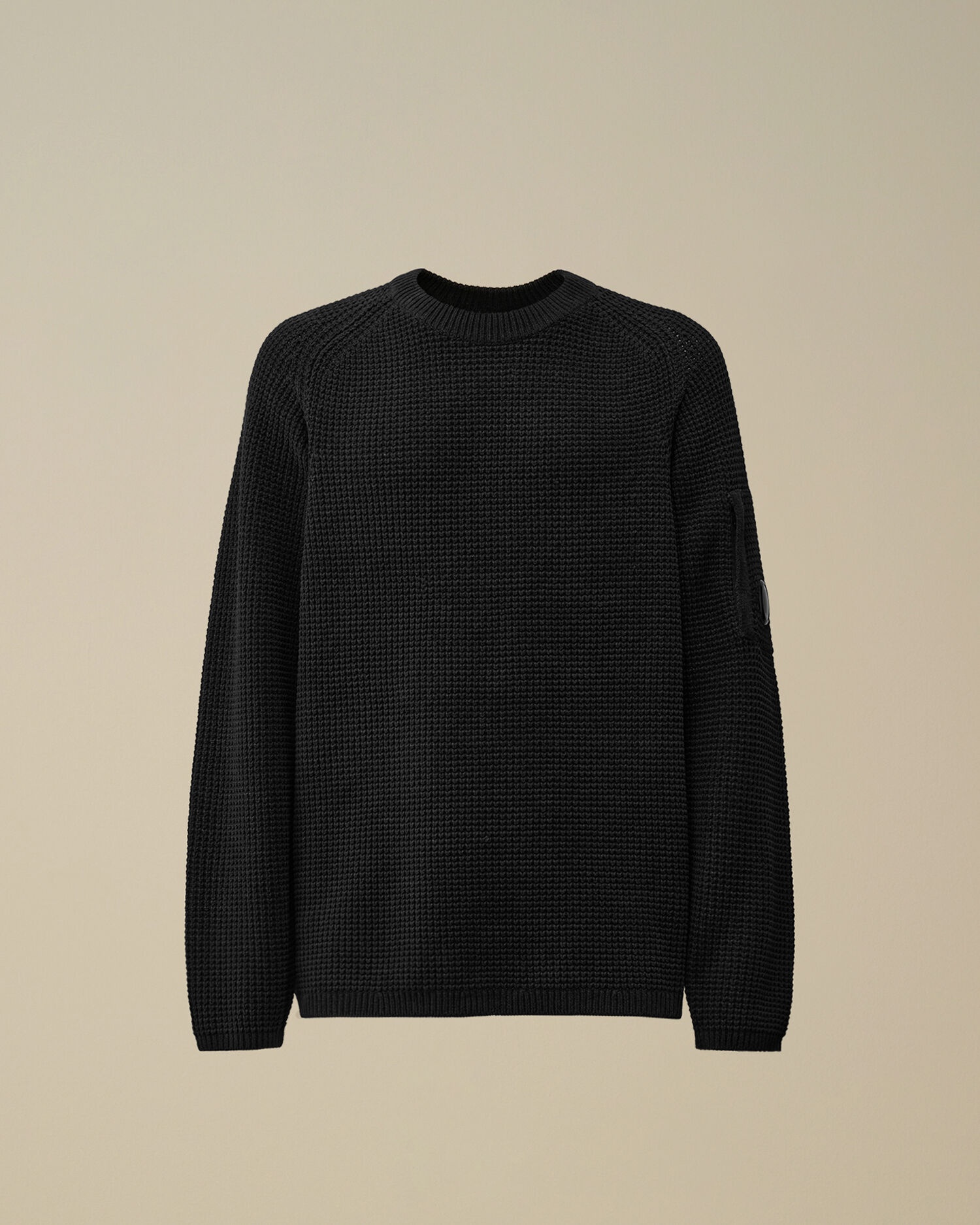 Cotton Chenille Crewneck Waffle Knit - 1