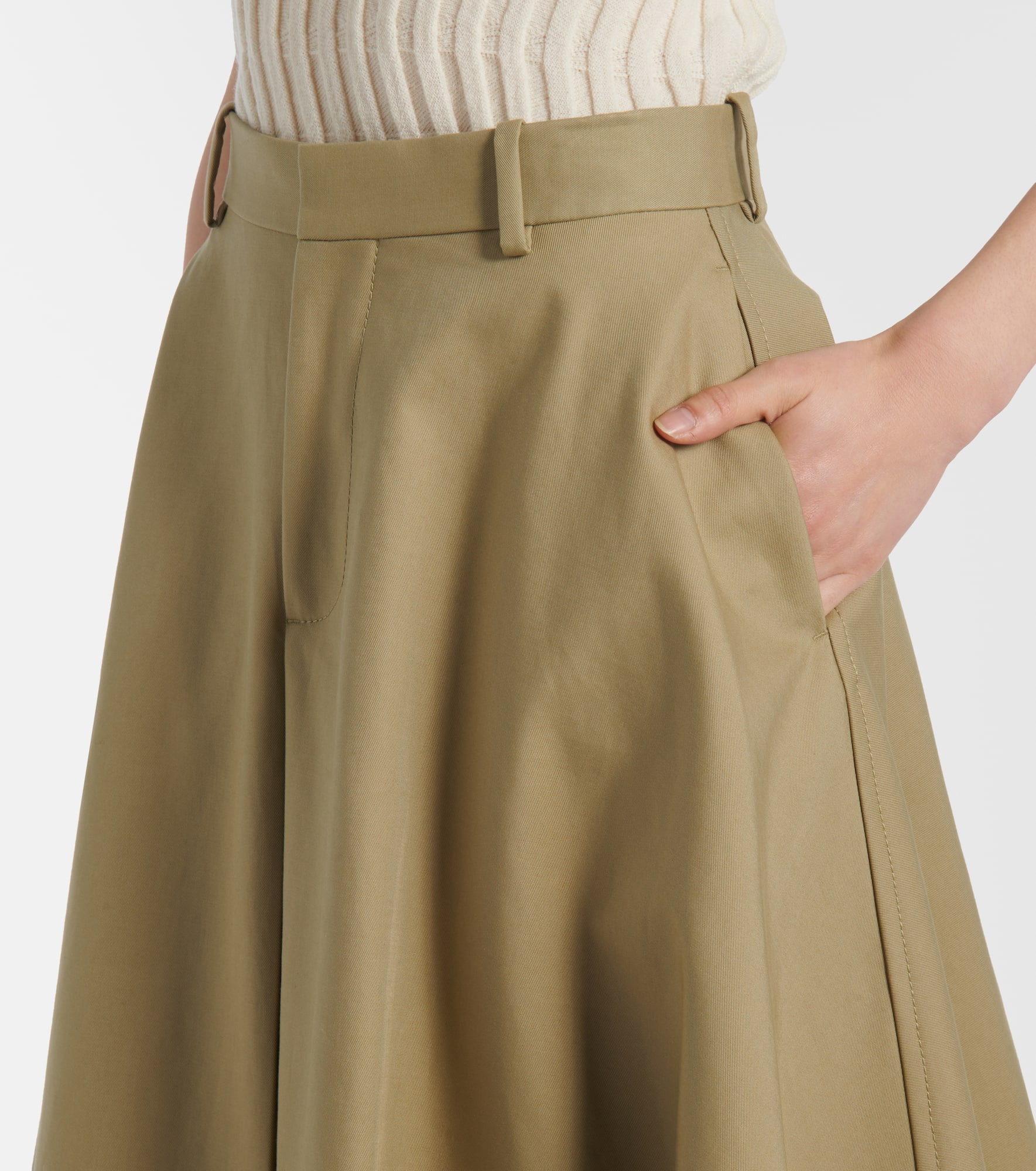 Cotton midi skirt - 4