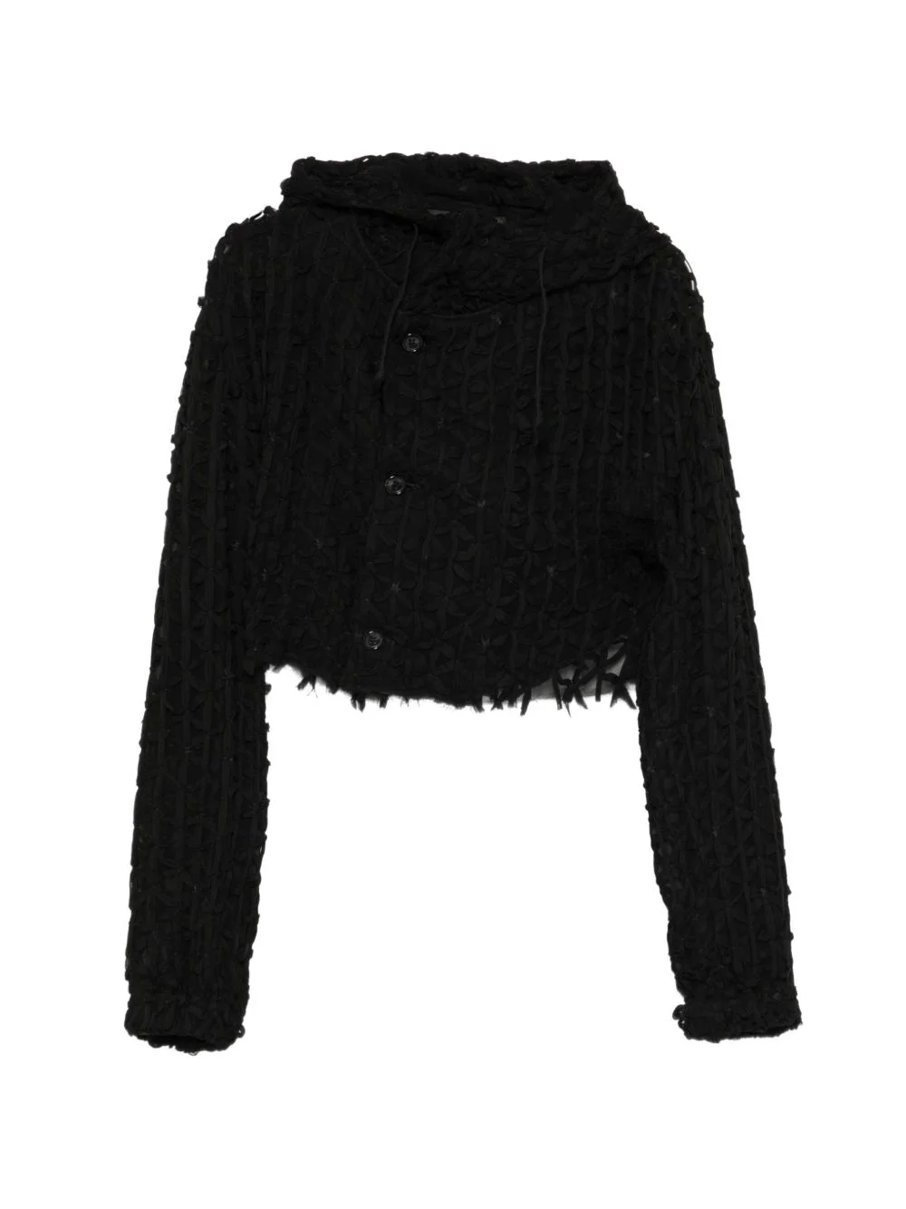 textured raw-edge jacket - 1