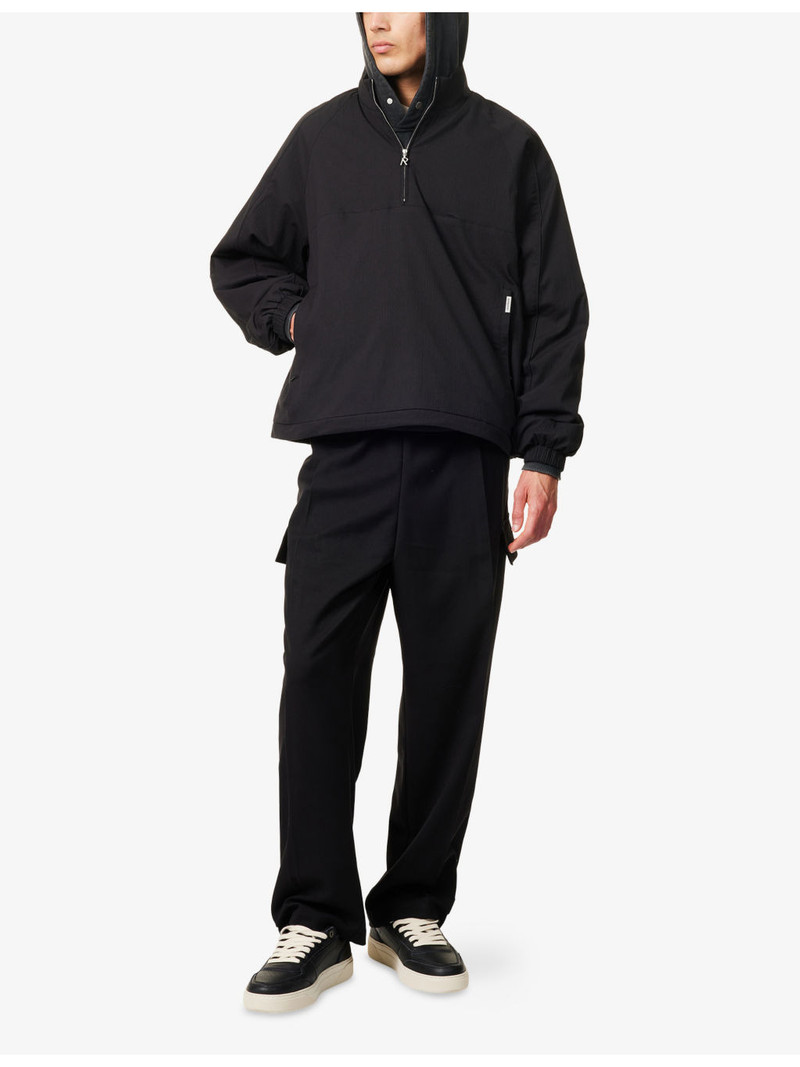 REPRESENT Quarter Zip Relaxed-Fit Cotton-Blend Jacket outlook