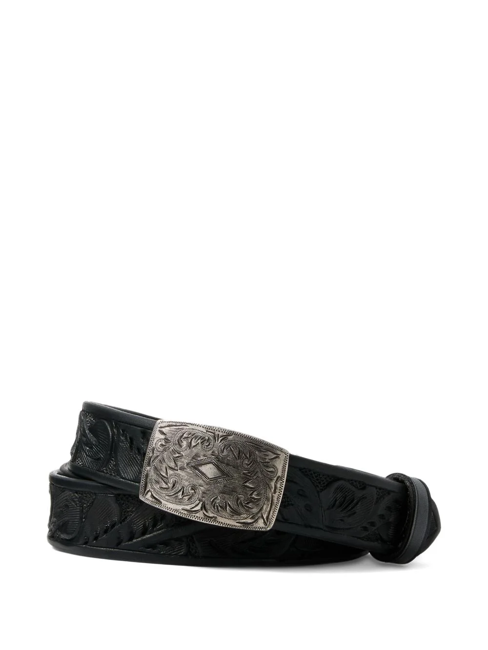 hand-tooled leather belt - 1