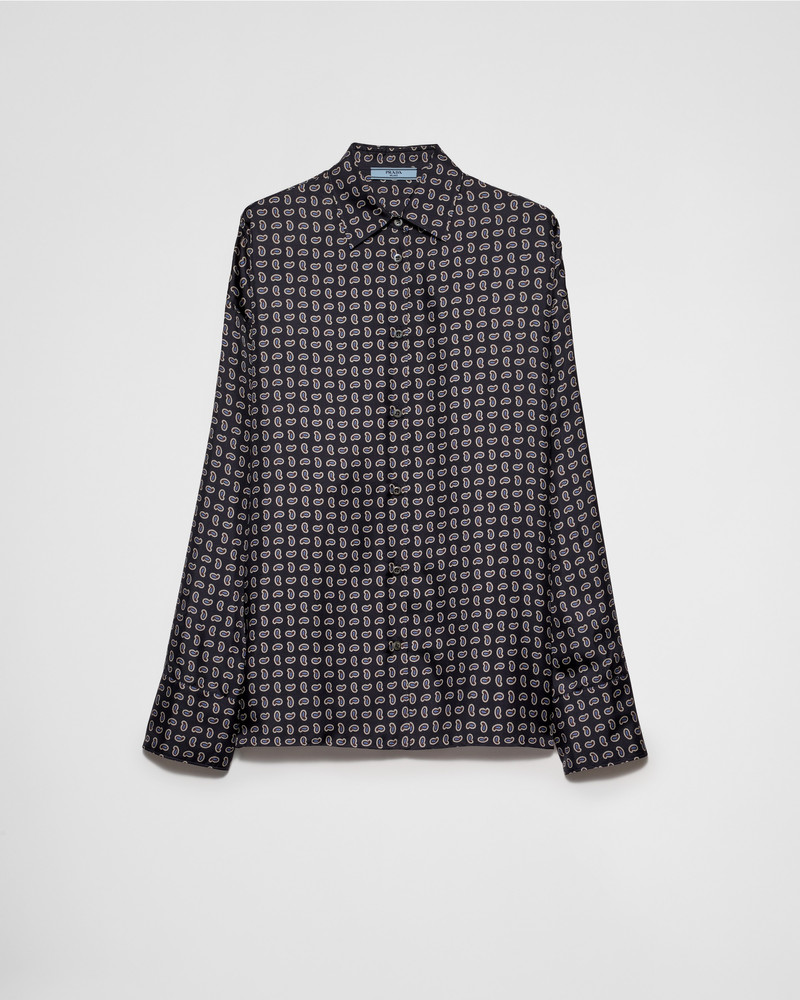 Printed twill silk shirt 1