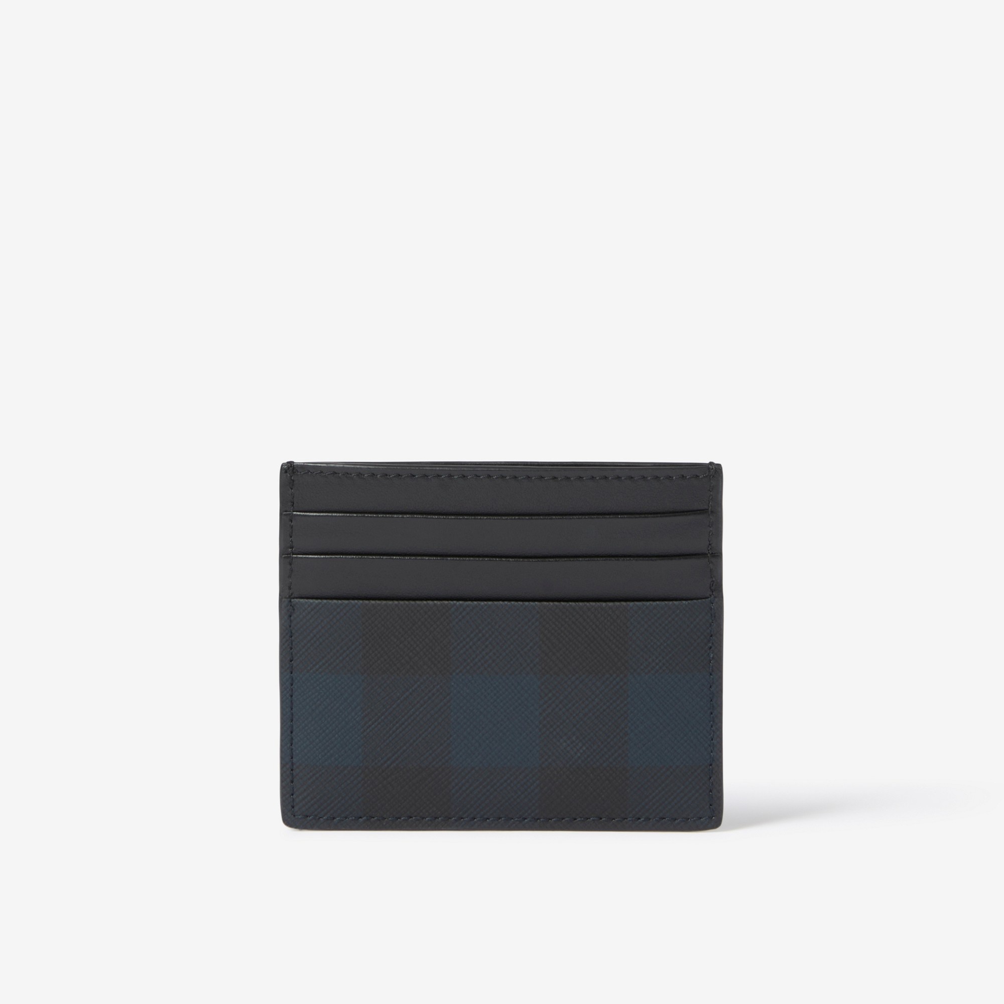 Charcoal Check and Leather Bifold Wallet