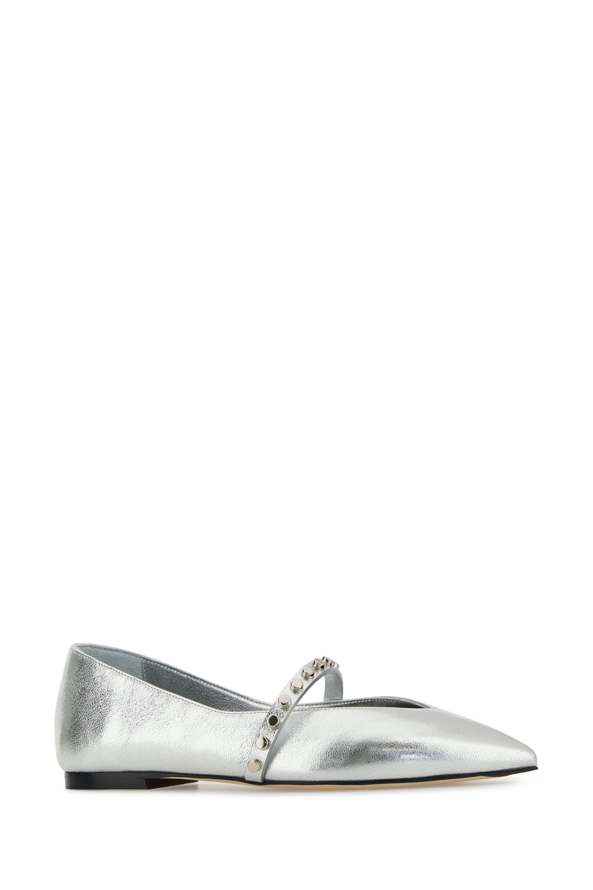Silver leather ballerinas - 2