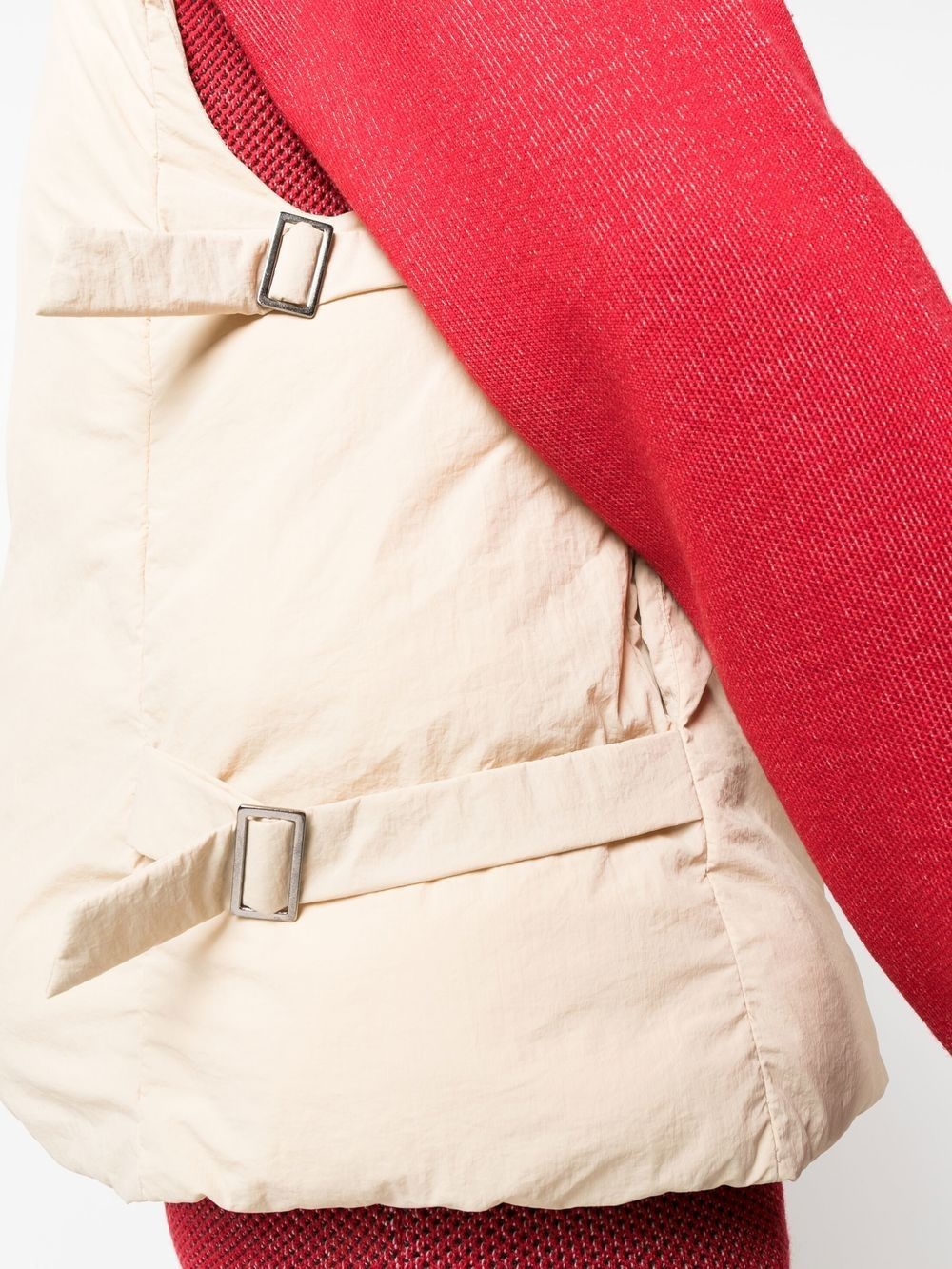 padded V-neck gilet - 5