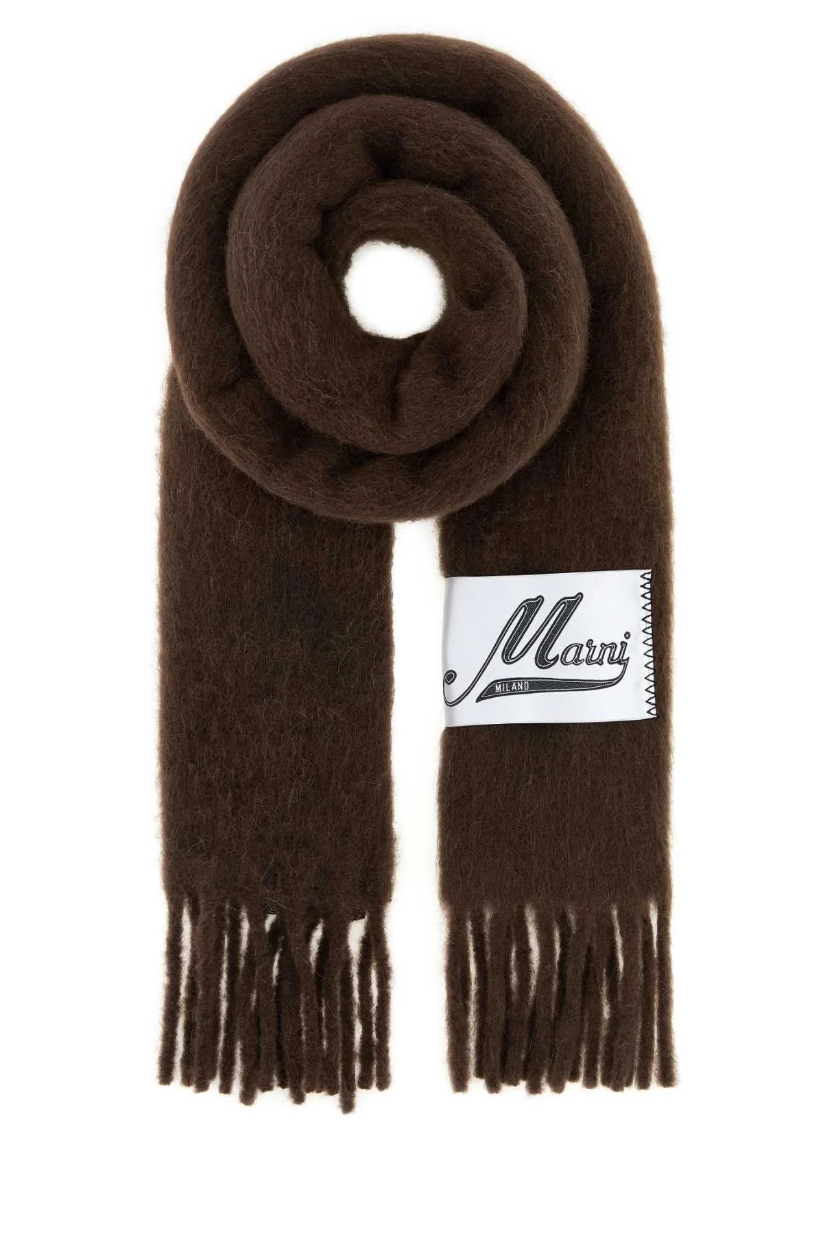 Marni Women Brown Alpaca Blend Scarf - 1