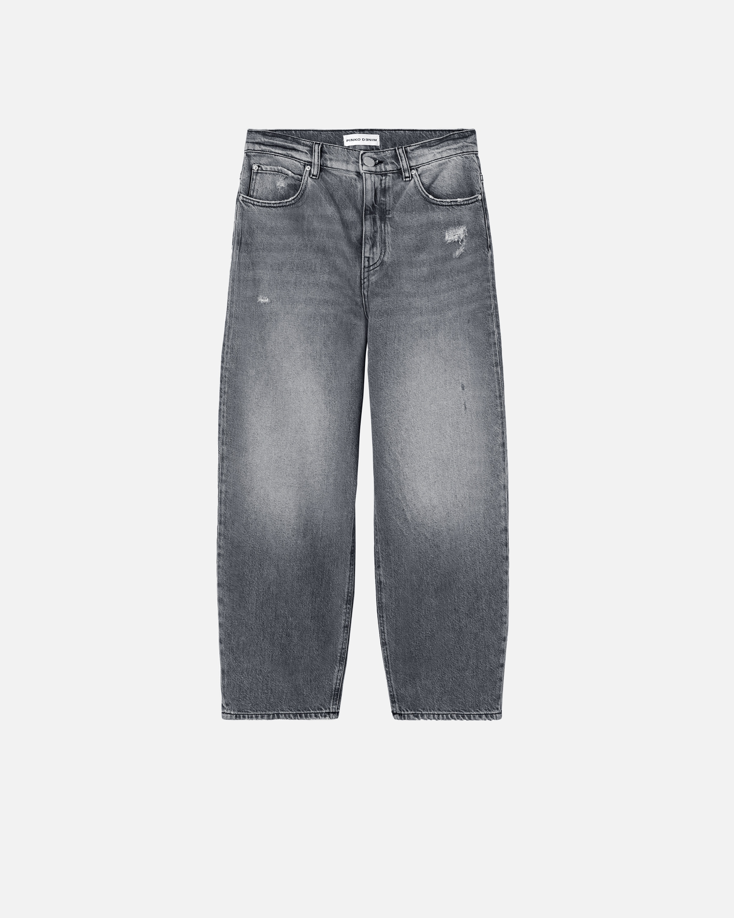 LIGHT GREY EGG-FIT JEANS - 1