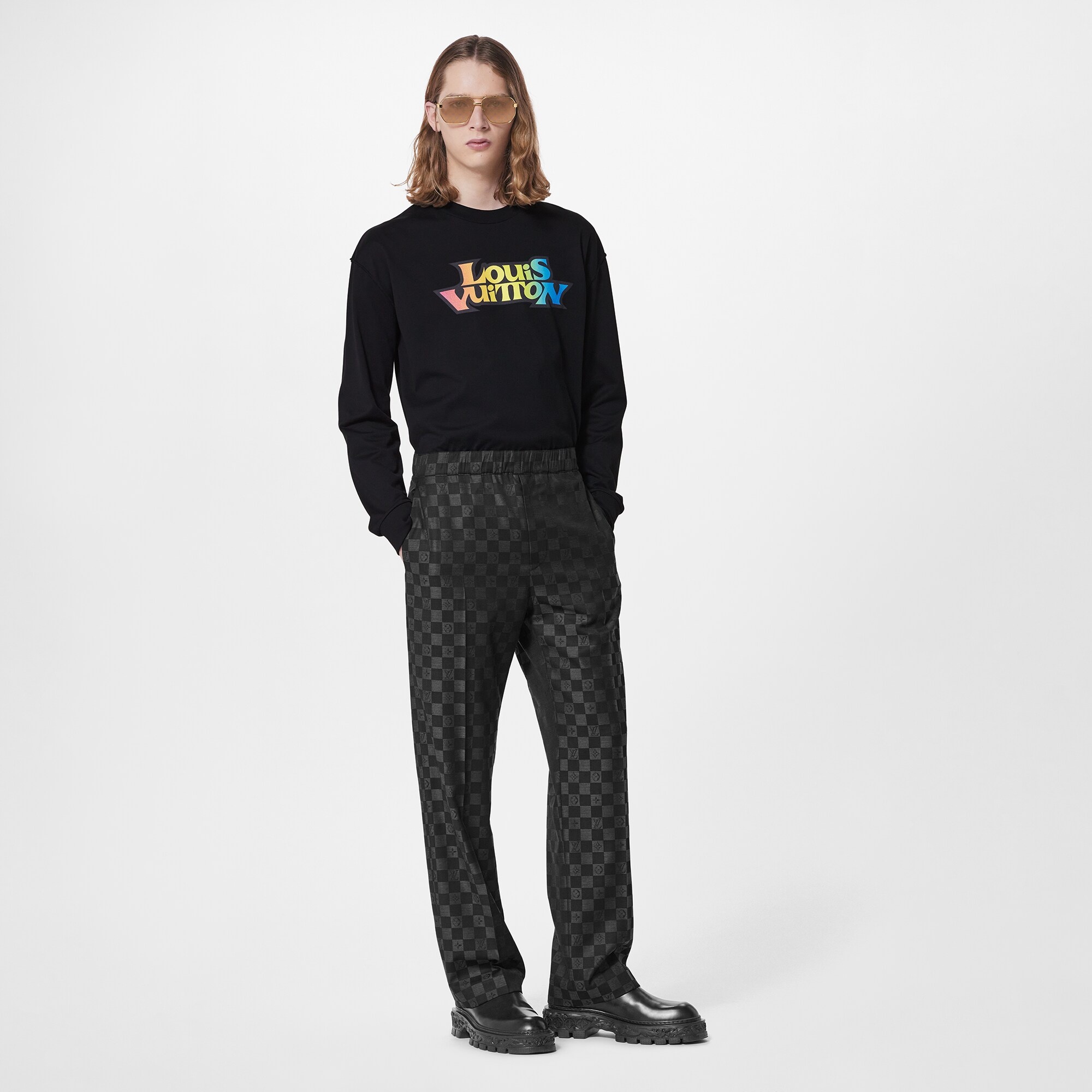 LV Fade Printed Long-Sleeved T-Shirt - 2