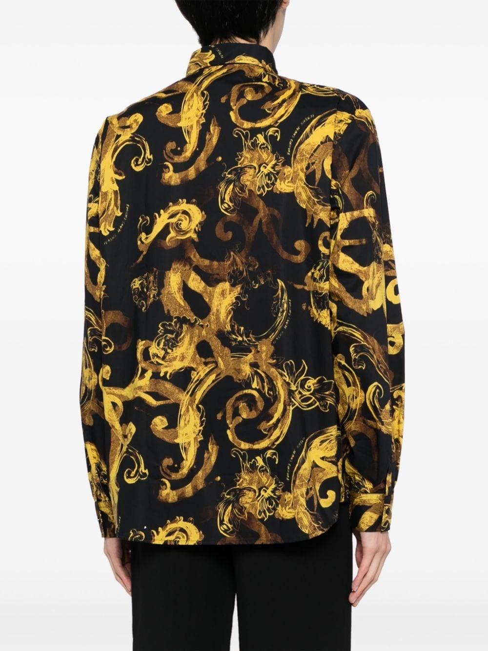 baroque-print cotton shirt - 4