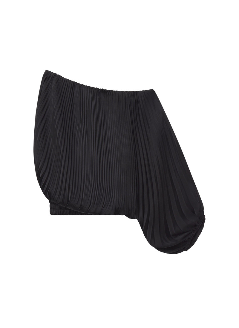 Mara Satin Pleated Asymmetric Top 1