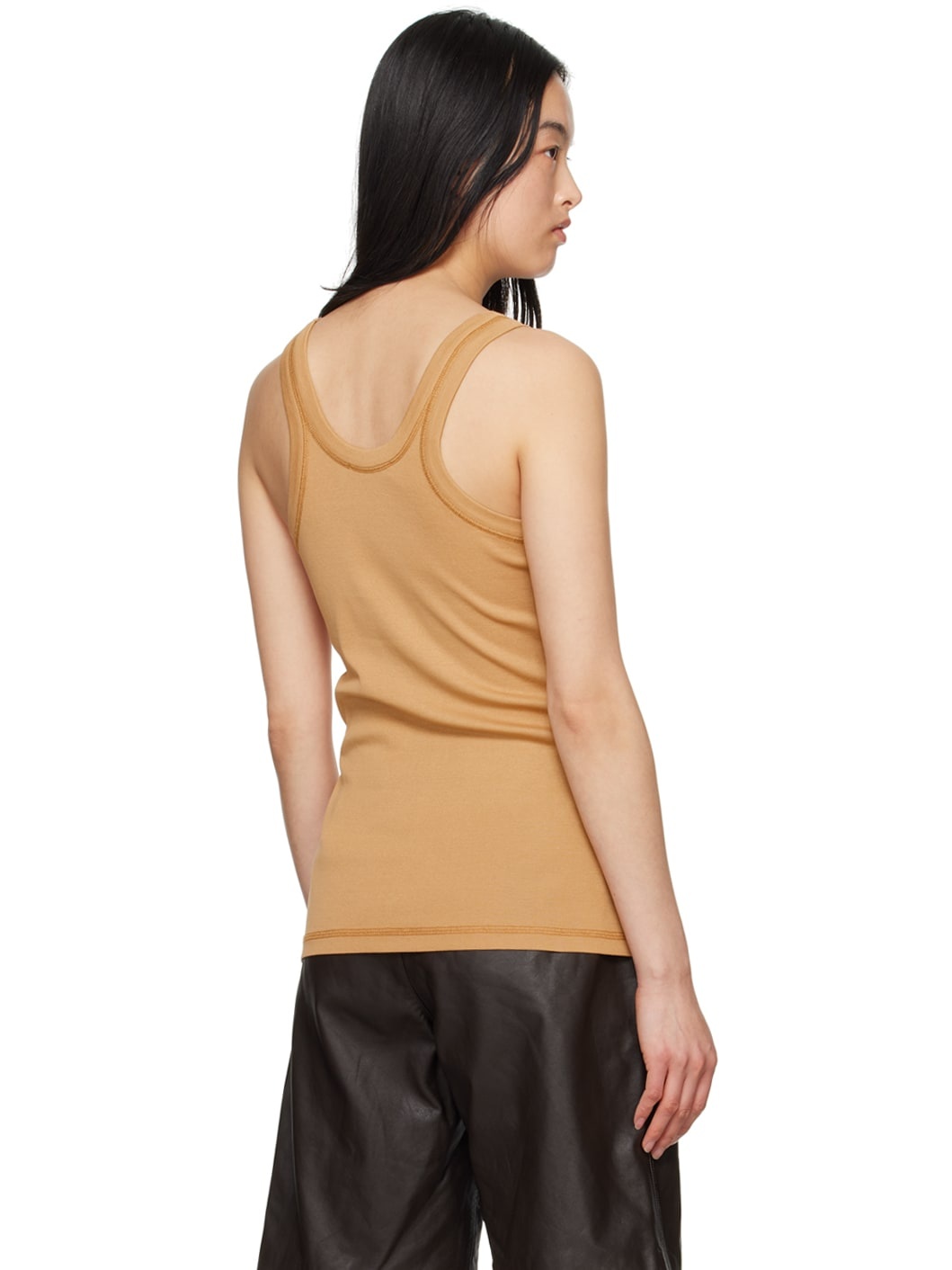 Orange Rib Tank Top - 3