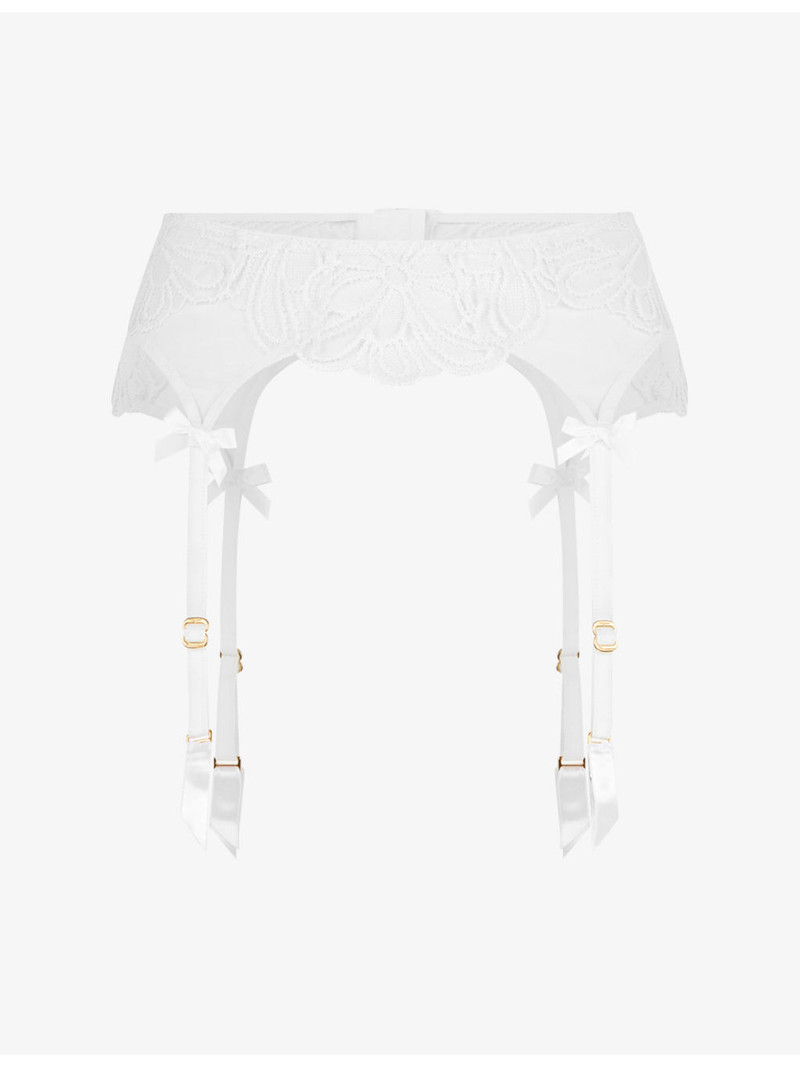 Nelle Embroidered Mesh Suspender Belt 1