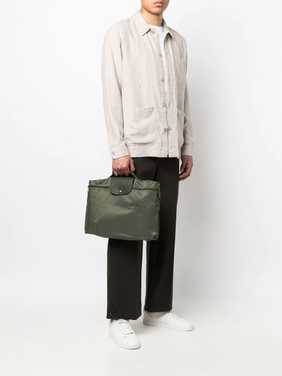 Longchamp Le Pliage Green briefcase outlook