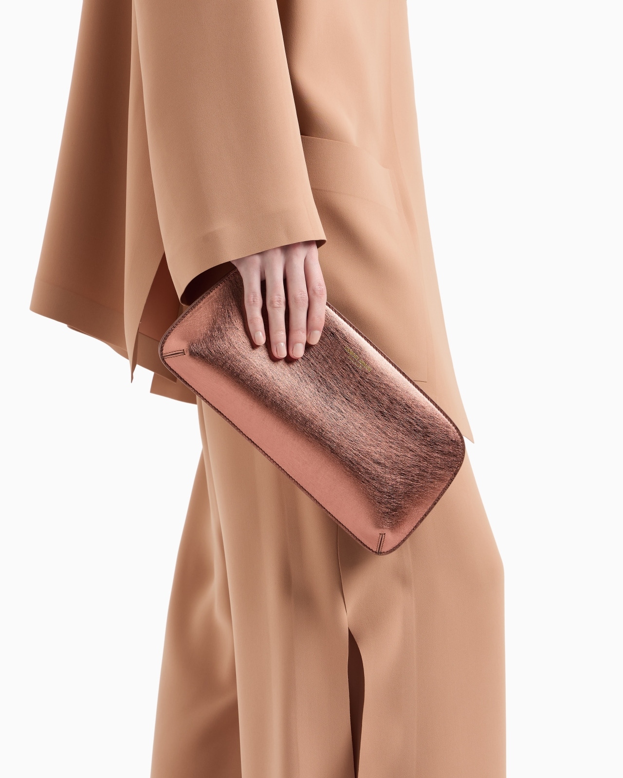 LAMÉ LEATHER LA PRIMA HORIZONTAL CLUTCH BAG - 6
