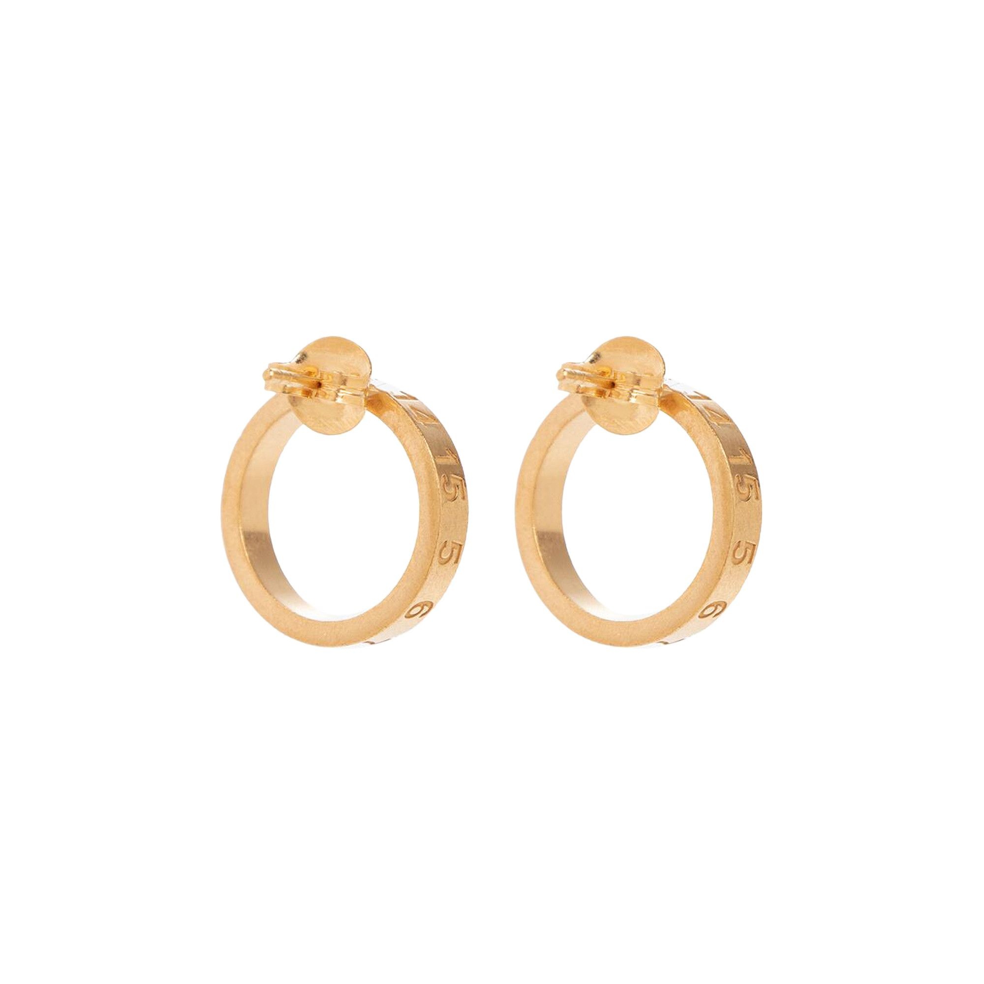 Maison Margiela Number Logo Earrings 'Gold' - 2