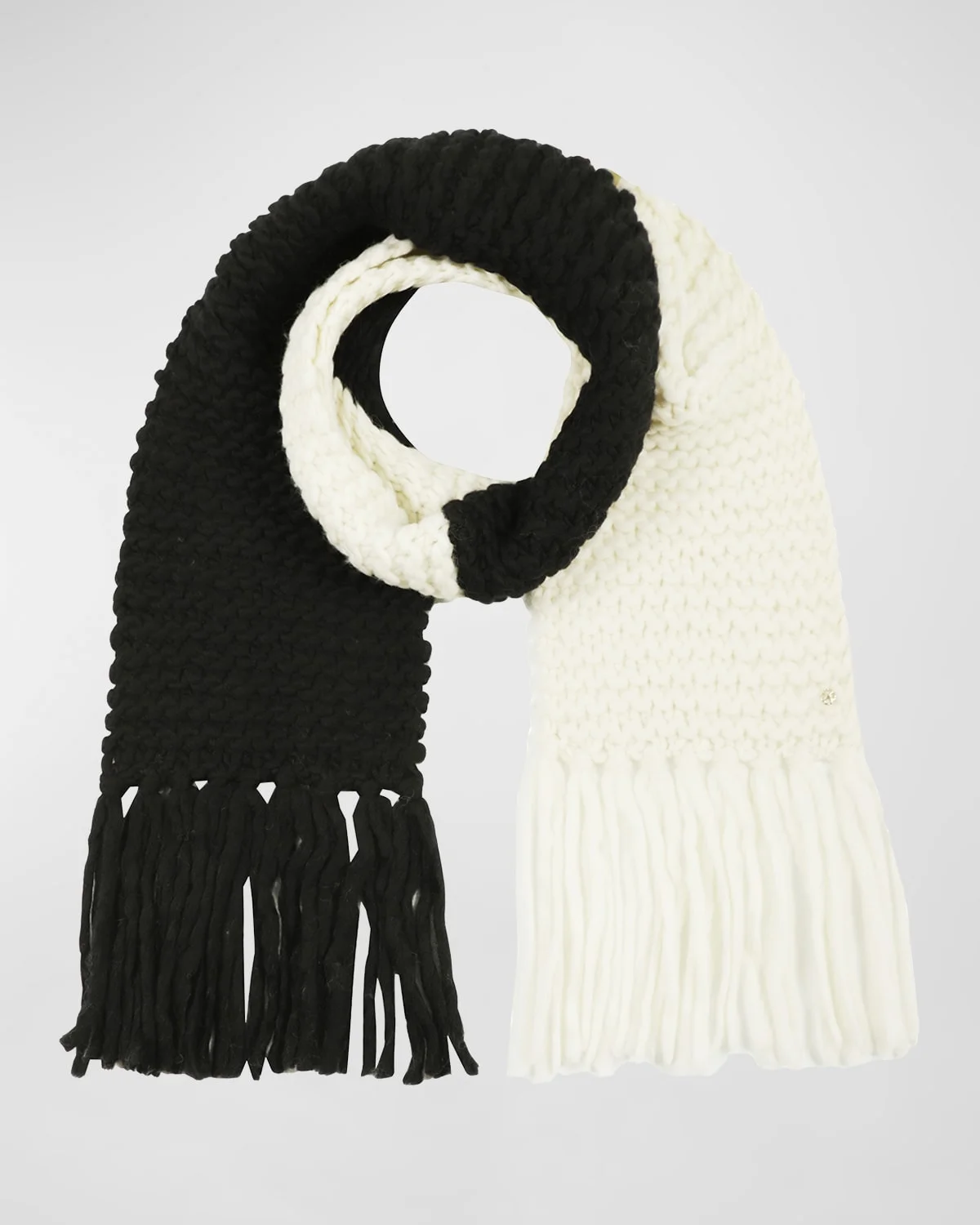 two-tone wool scarf - 1