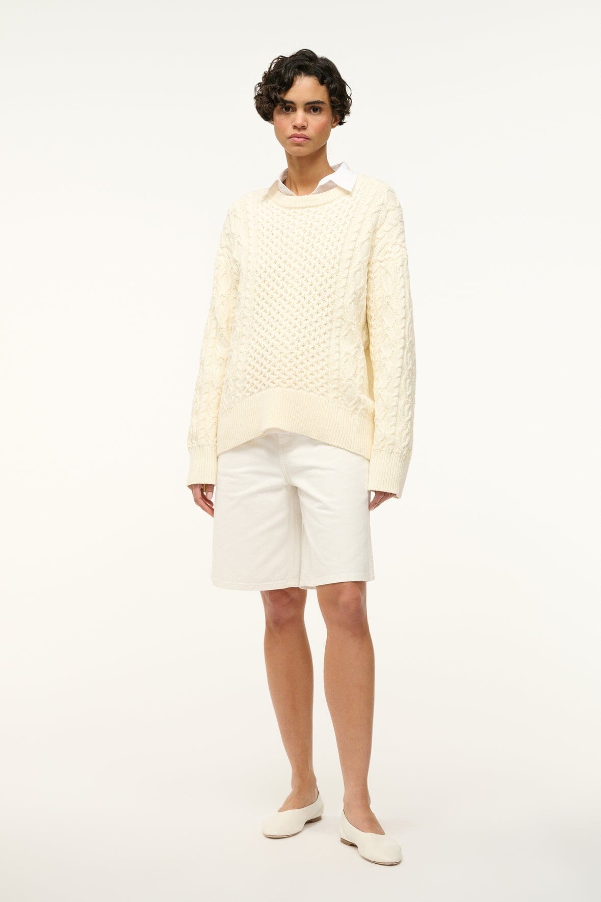 STAUD TRACY SWEATER BUTTERCREAM - 3