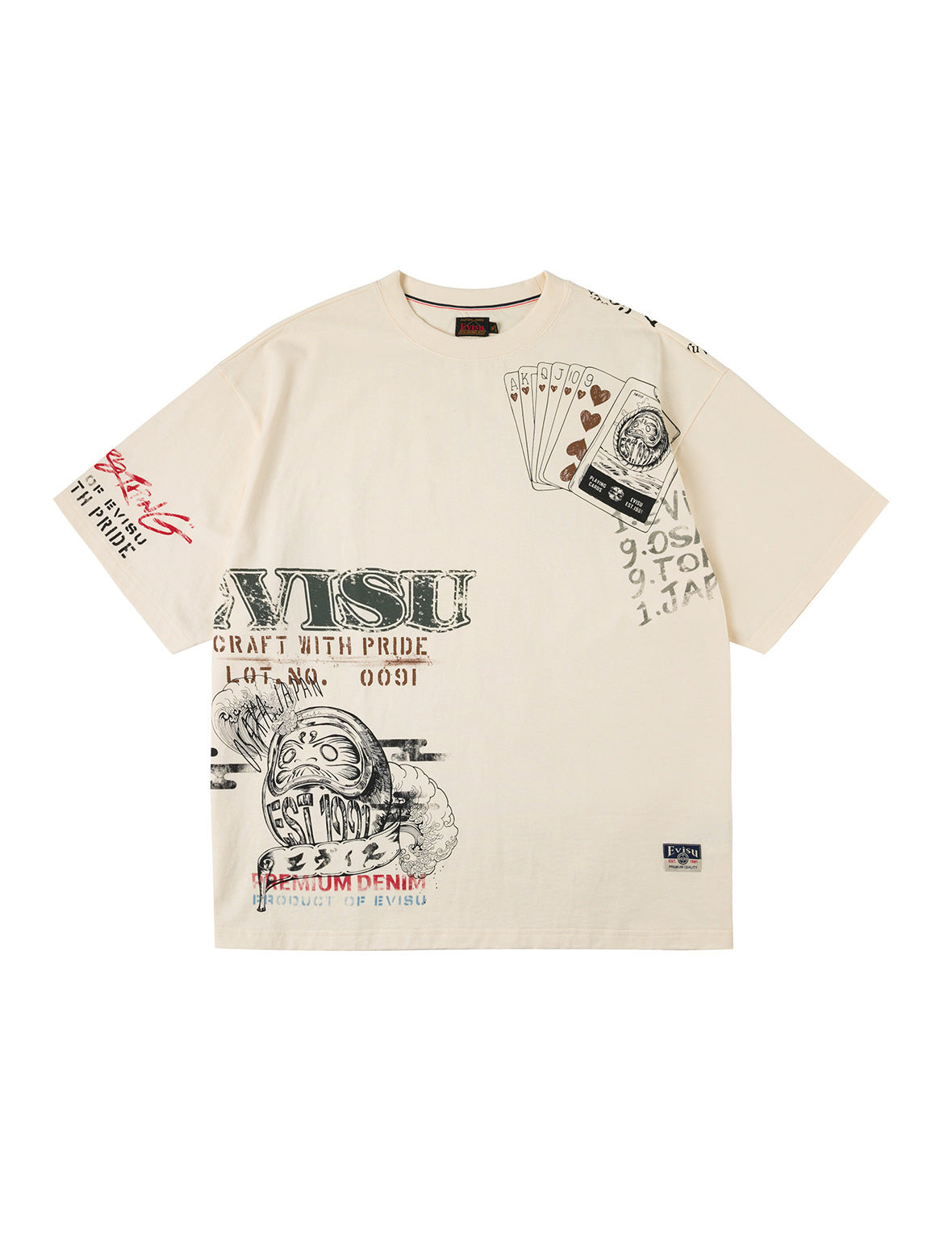 Allover Hand-Drawing Multi Logo Print Regular Fit T-Shirt - 10