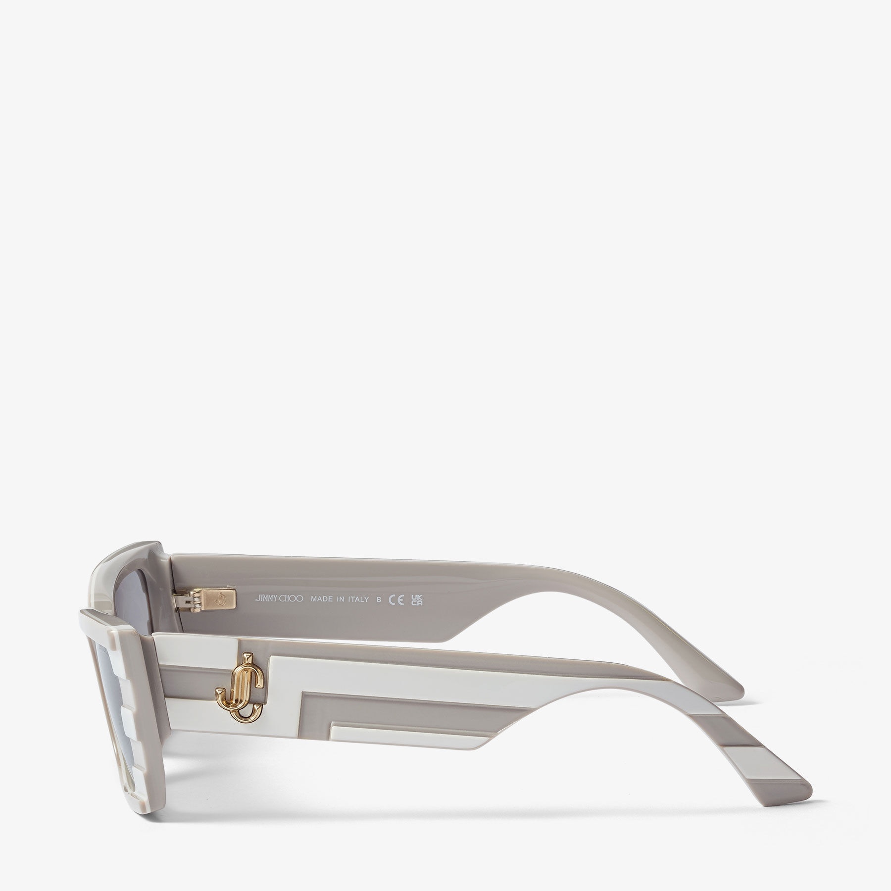 Kalila
Beige and White Rectangular Sunglasses - 3