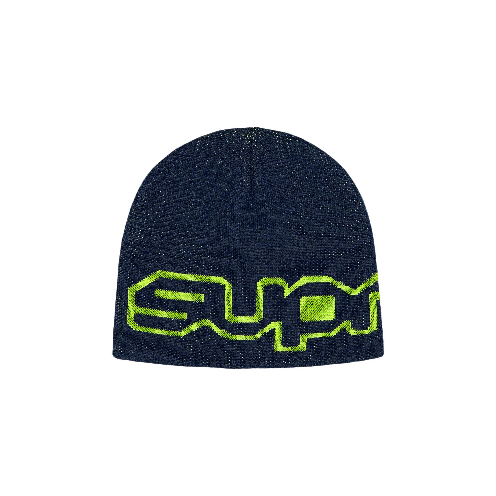 Supreme Wrap Logo Beanie 'Navy' - 1