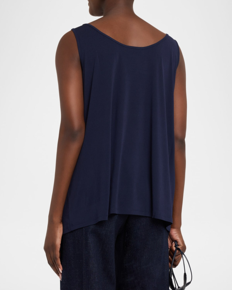 Scoop-Neck Silk Jersey Tank Top 3