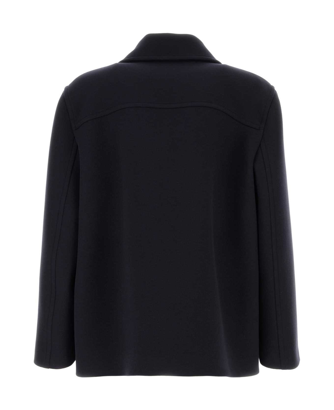 Midnight Blue Wool Coat - 2