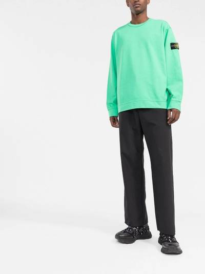 Stone Island Compass-patch cotton sweatshirt outlook