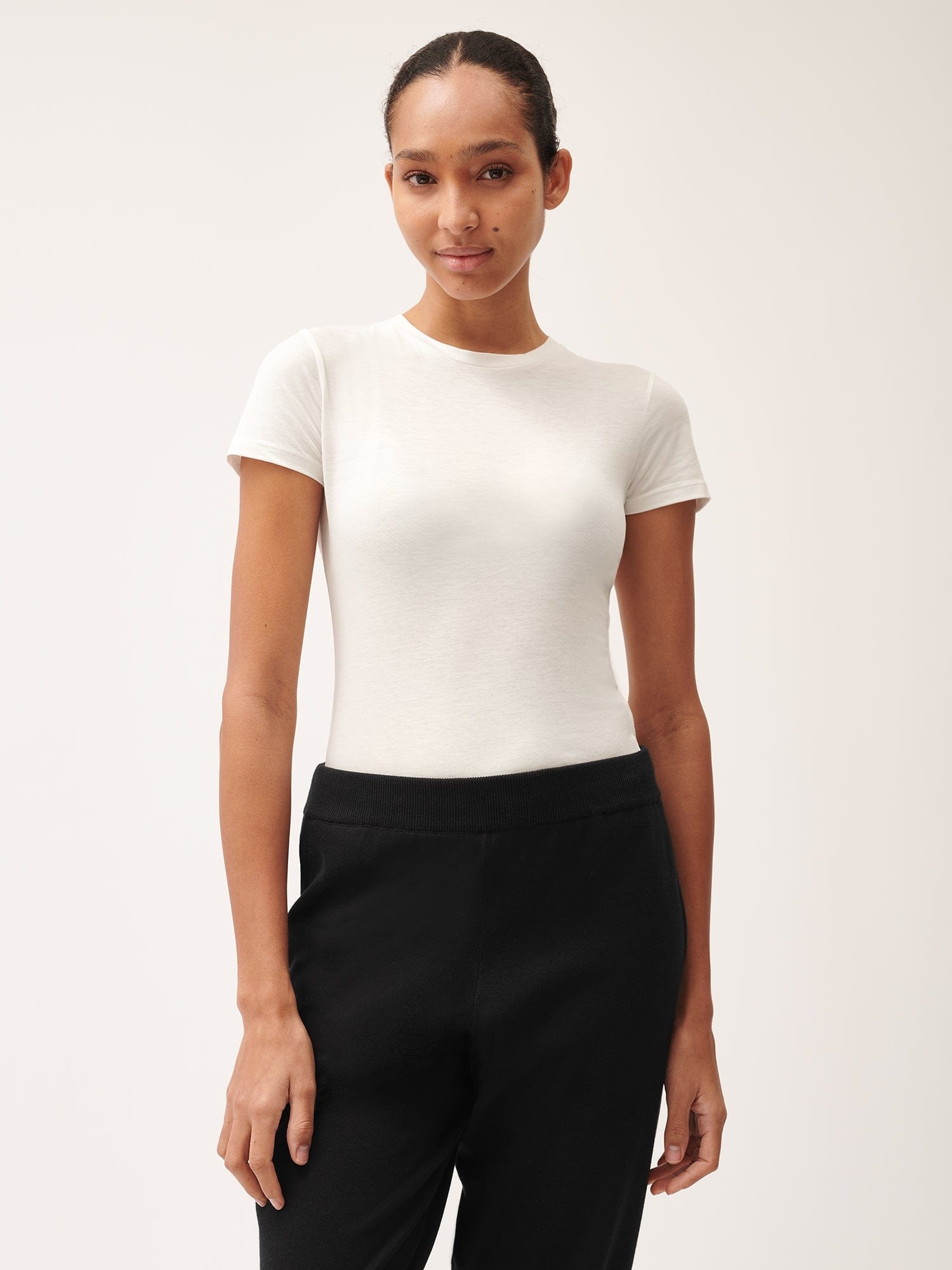 Women's 365 Cotton-Stretch T-shirt - Off-White - 2