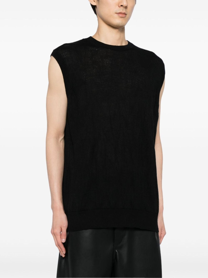 intarsia-knit crew-neck vest 5