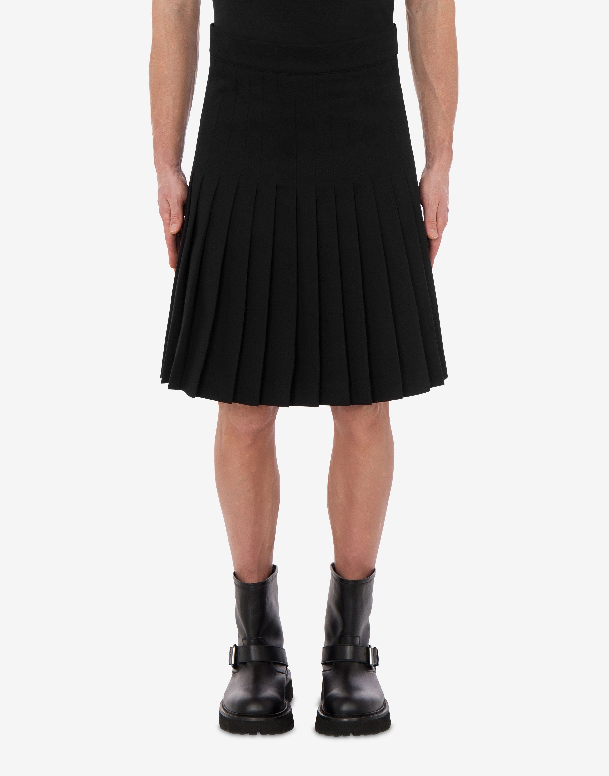 STRETCH GABARDINE PLEATED SKIRT - 2