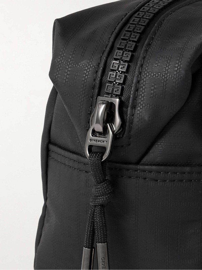 G-Zip Logo-Print Webbing-Trimmed Coated-Nylon Jacquard Wash Bag 4