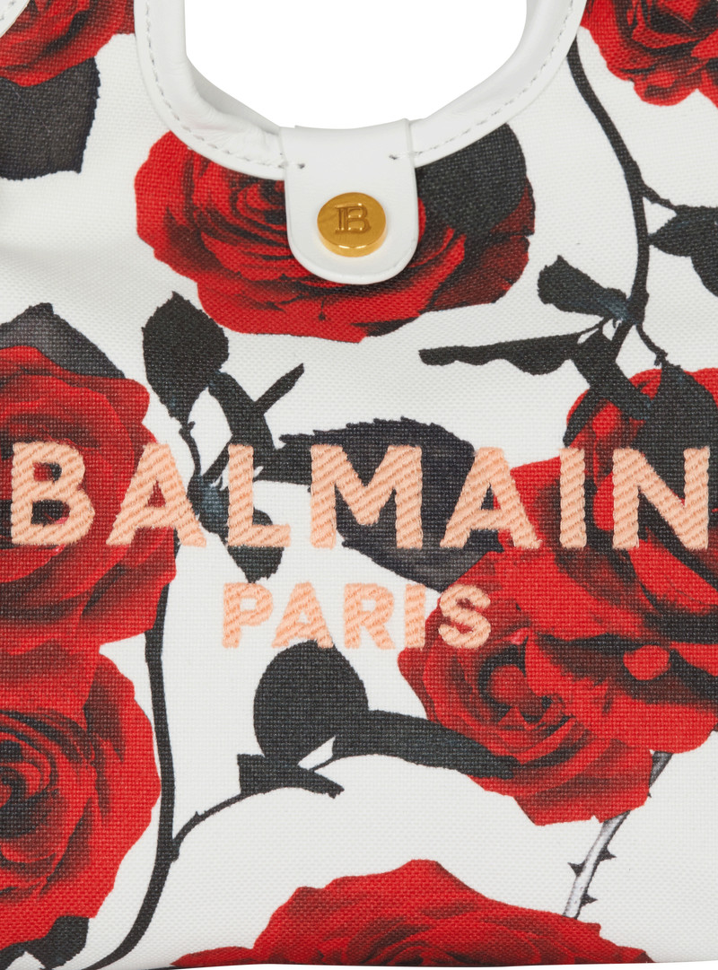 Canvas B-Army Mini Grocery Bag with a Roses print 7