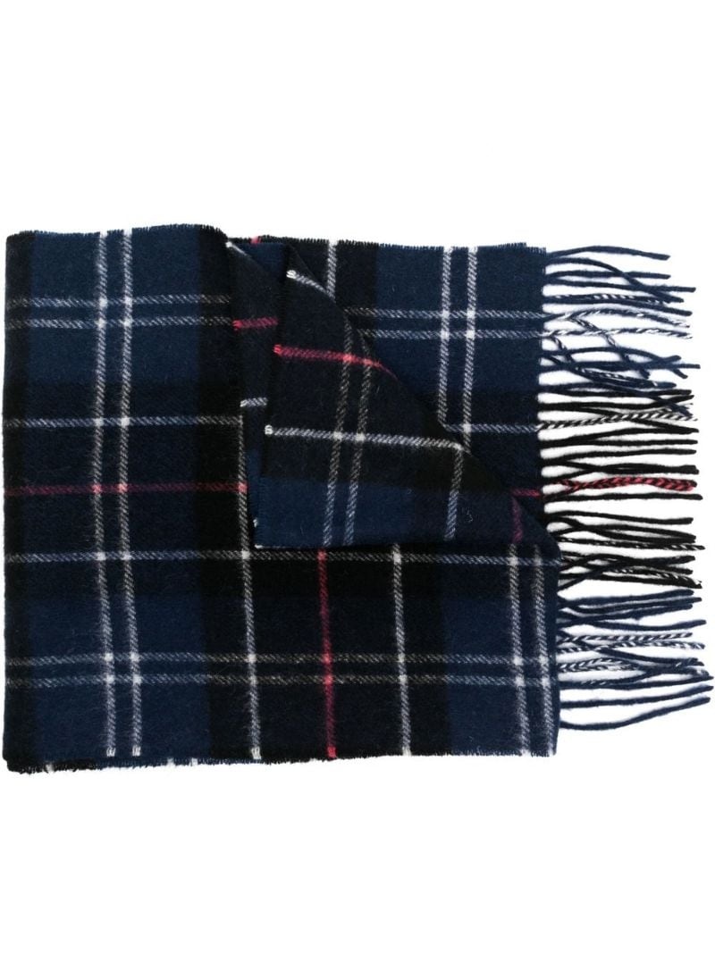 tartan check print scarf - 1