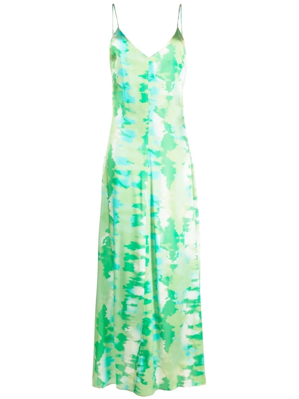 watercolour-print slip dress - 1
